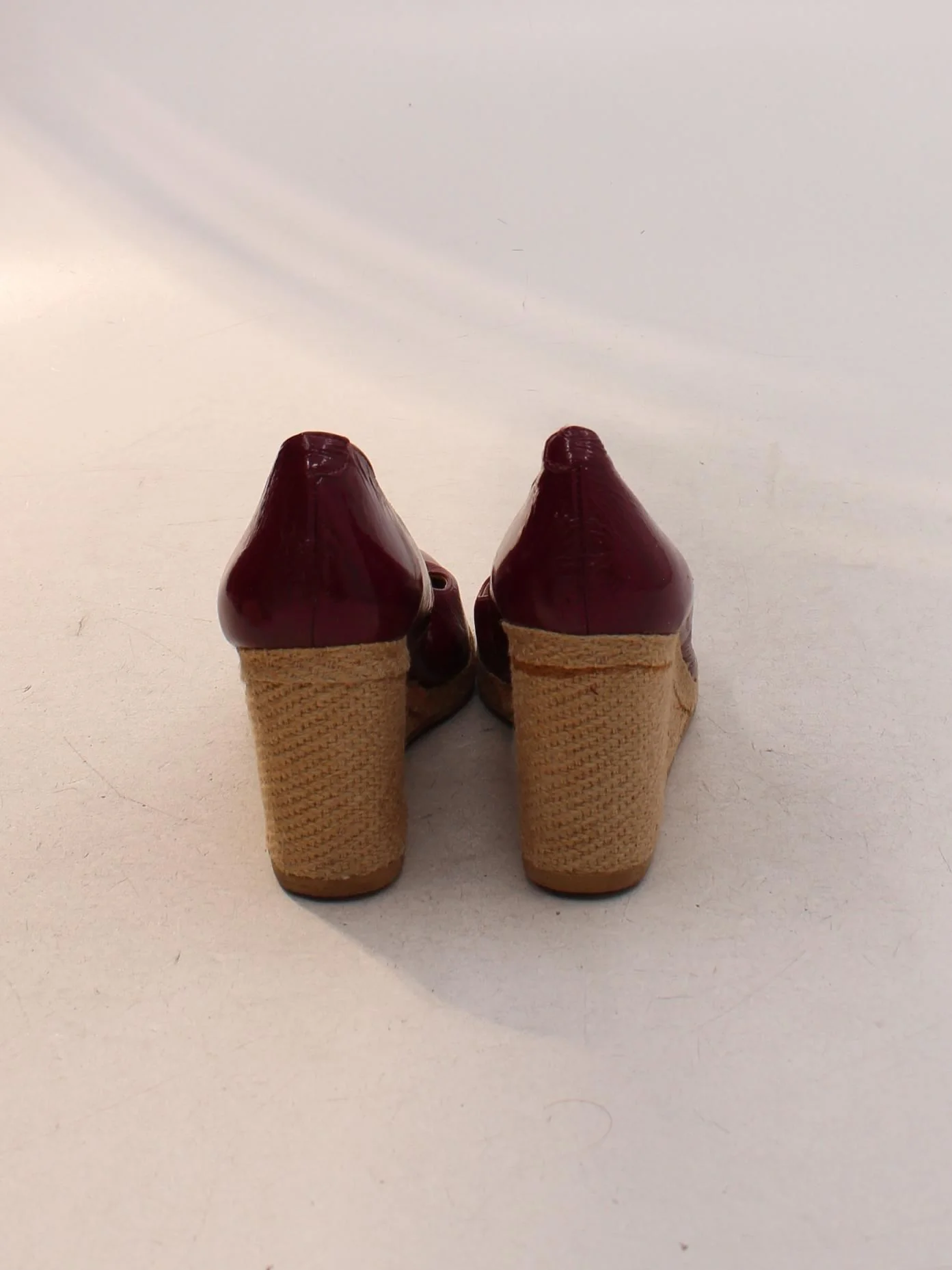 L.K. Bennett Women's Heels UK 6.5 Red 100% Leather Espadrille - Image 3