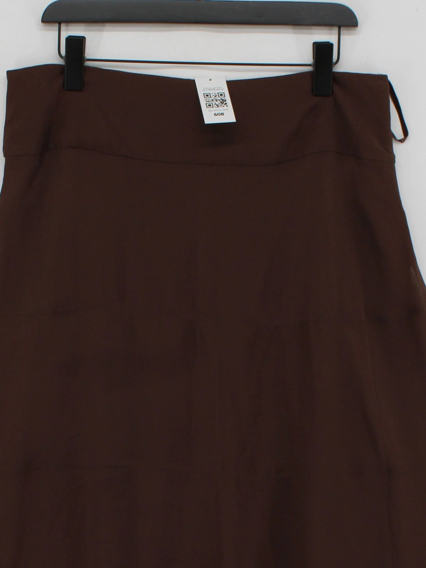 L.K. Bennett Women's Midi Skirt UK 16 Brown Silk with Acetate Midi A-Line - Image 3