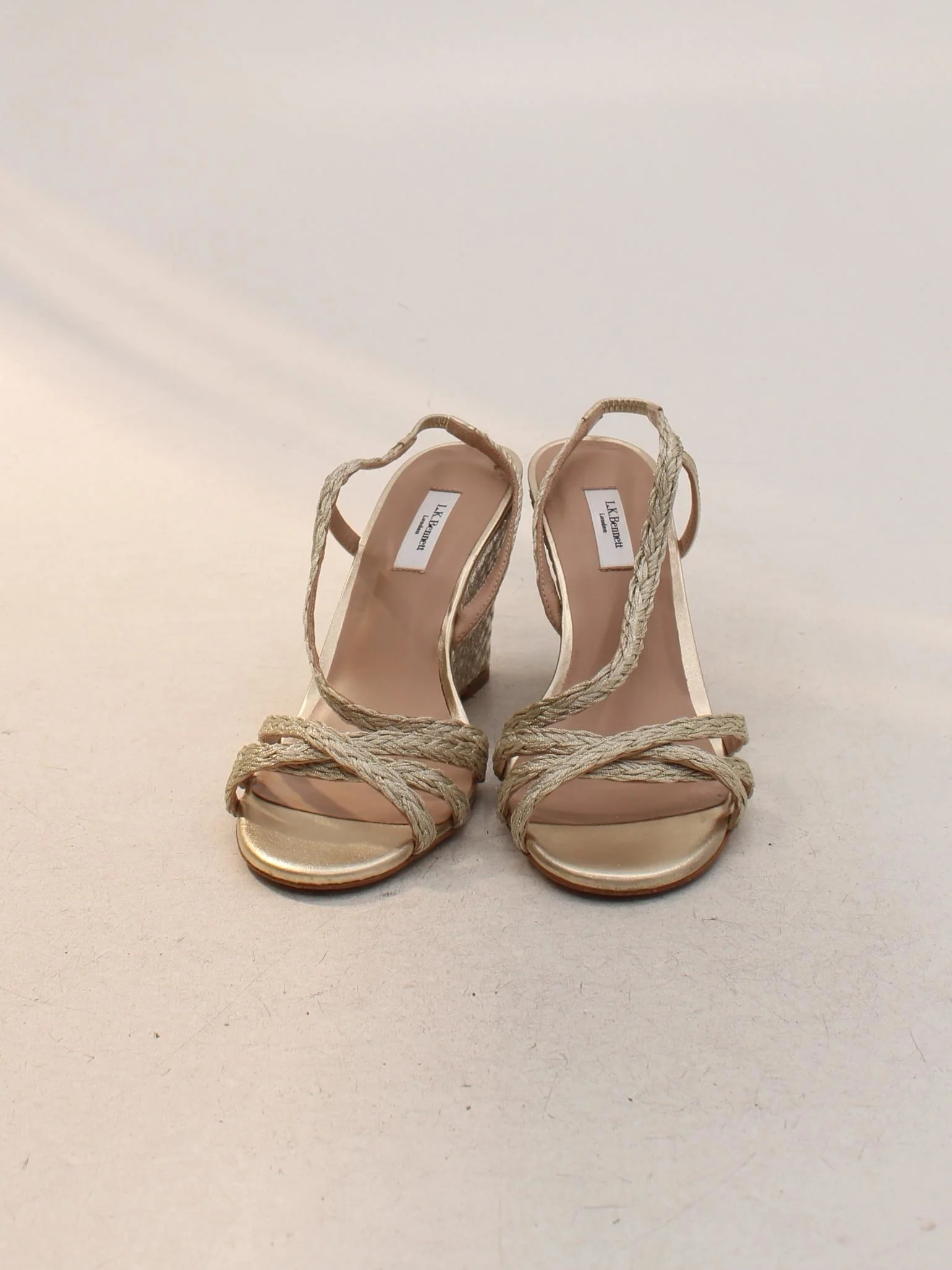 L.K. Bennett Women's Sandals UK 6.5 Gold 100% Other Espadrille - Image 2
