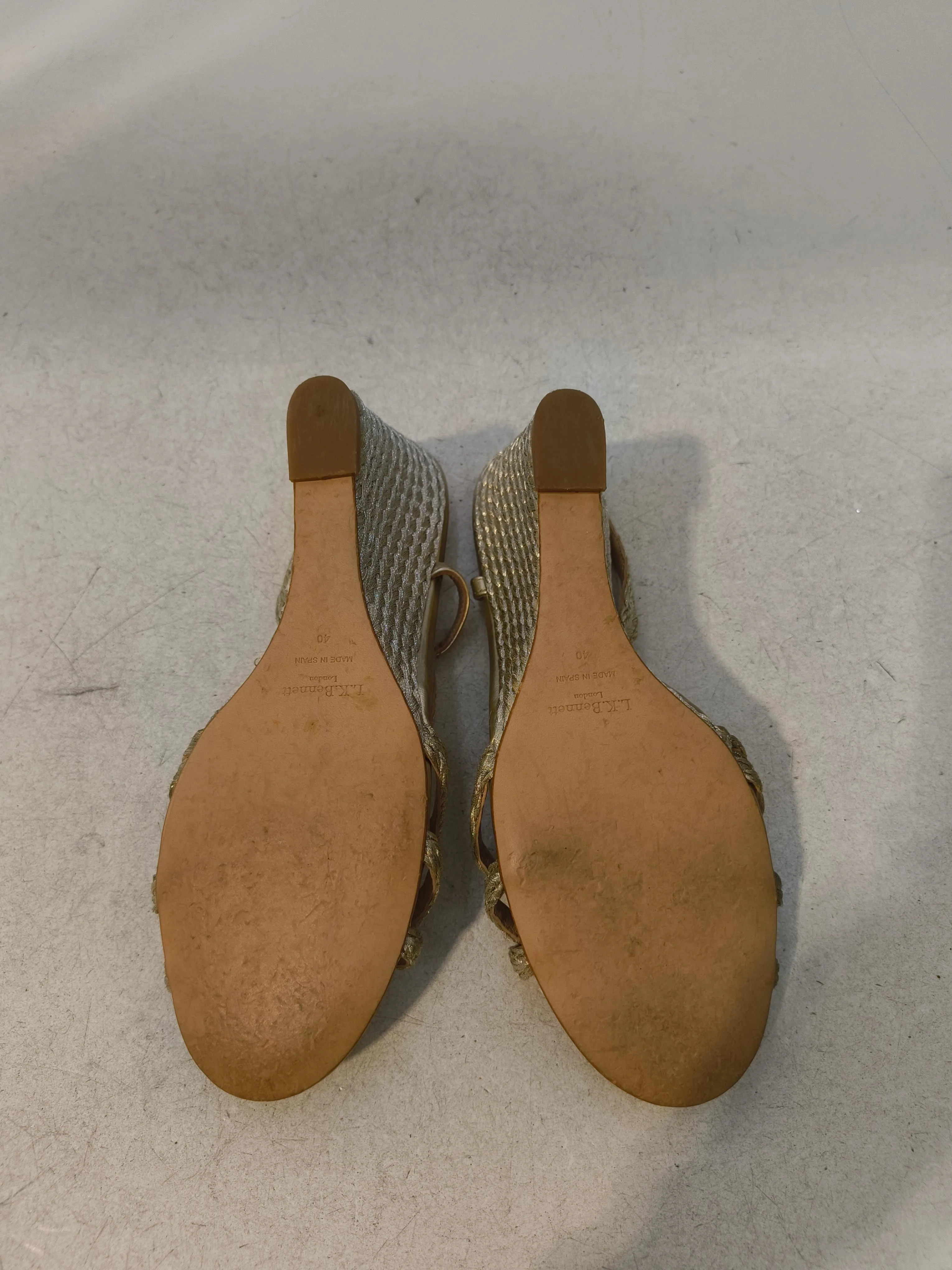 L.K. Bennett Women's Sandals UK 6.5 Gold 100% Other Espadrille - Image 7