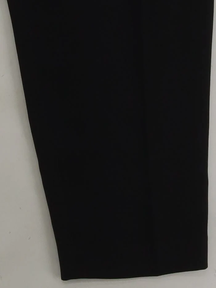 L.K. Bennett Women's Trousers UK 14 Black 100% Polyester Wide-Leg Cropped - Image 4