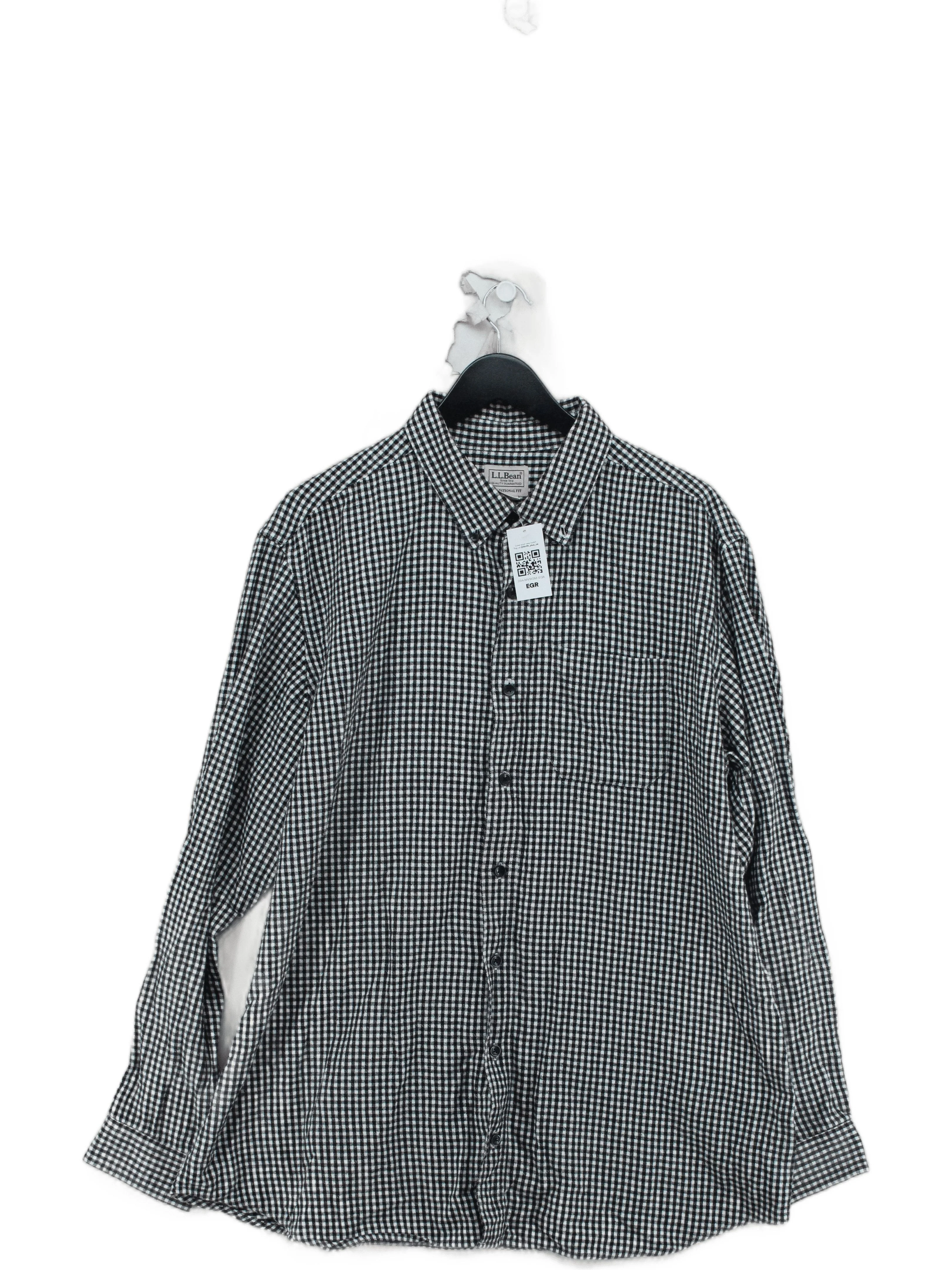 L.L. Bean Men's Shirt XL Multi Checkered 100% Cotton Basic