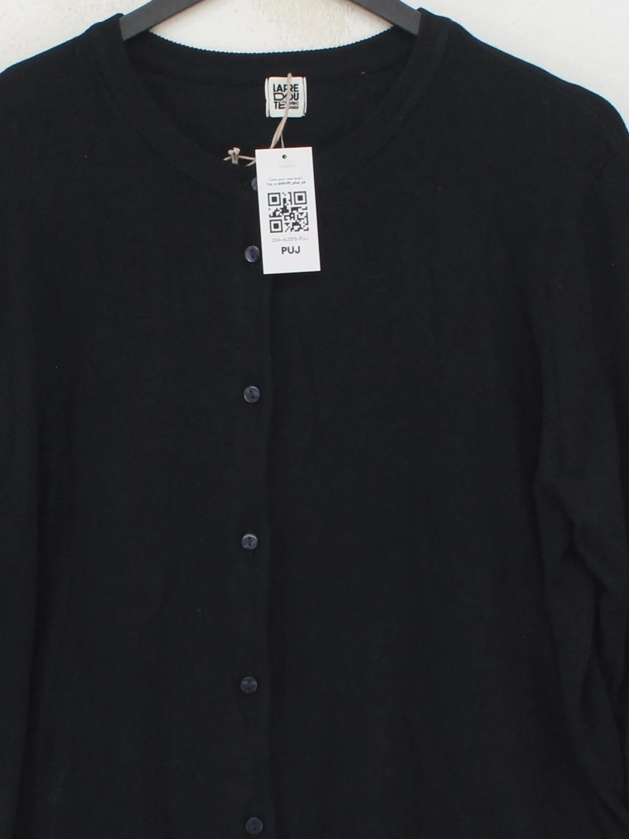 La Redoute Women's Cardigan XL Black Viscose with Polyamide Round Neck Cardigan - Image 3