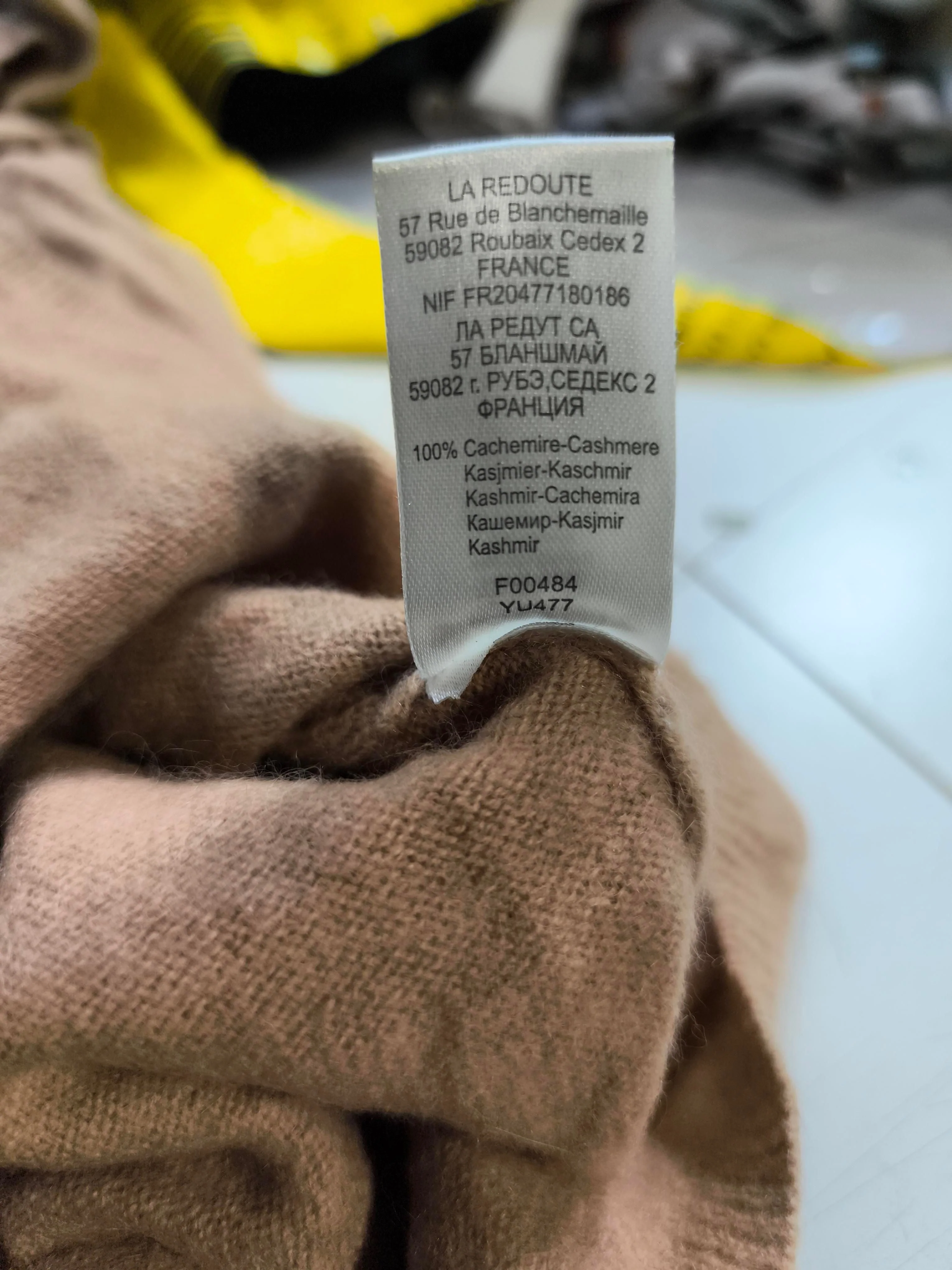 La Redoute Women's Jumper UK 10 Tan 100% Cashmere V-Neck Pullover - Image 7
