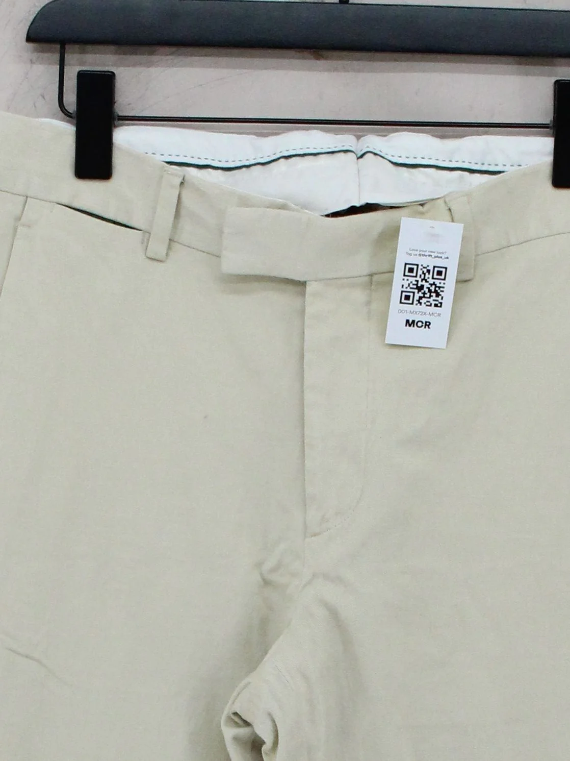 Lacoste Men's Trousers W 32 in Cream Cotton with Linen, Elastane Tapered Chino - Image 3