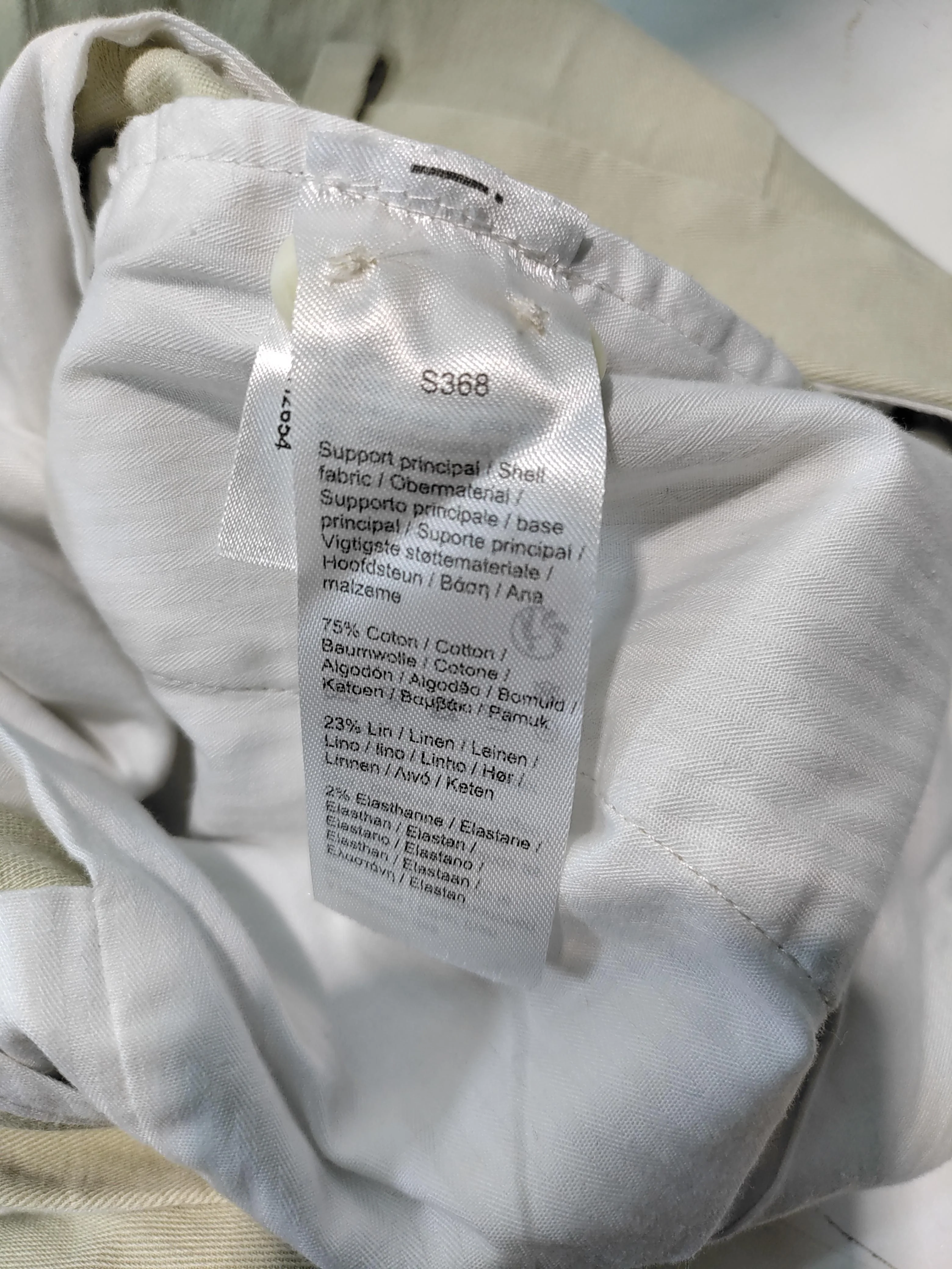 Lacoste Men's Trousers W 32 in Cream Cotton with Linen, Elastane Tapered Chino - Image 6