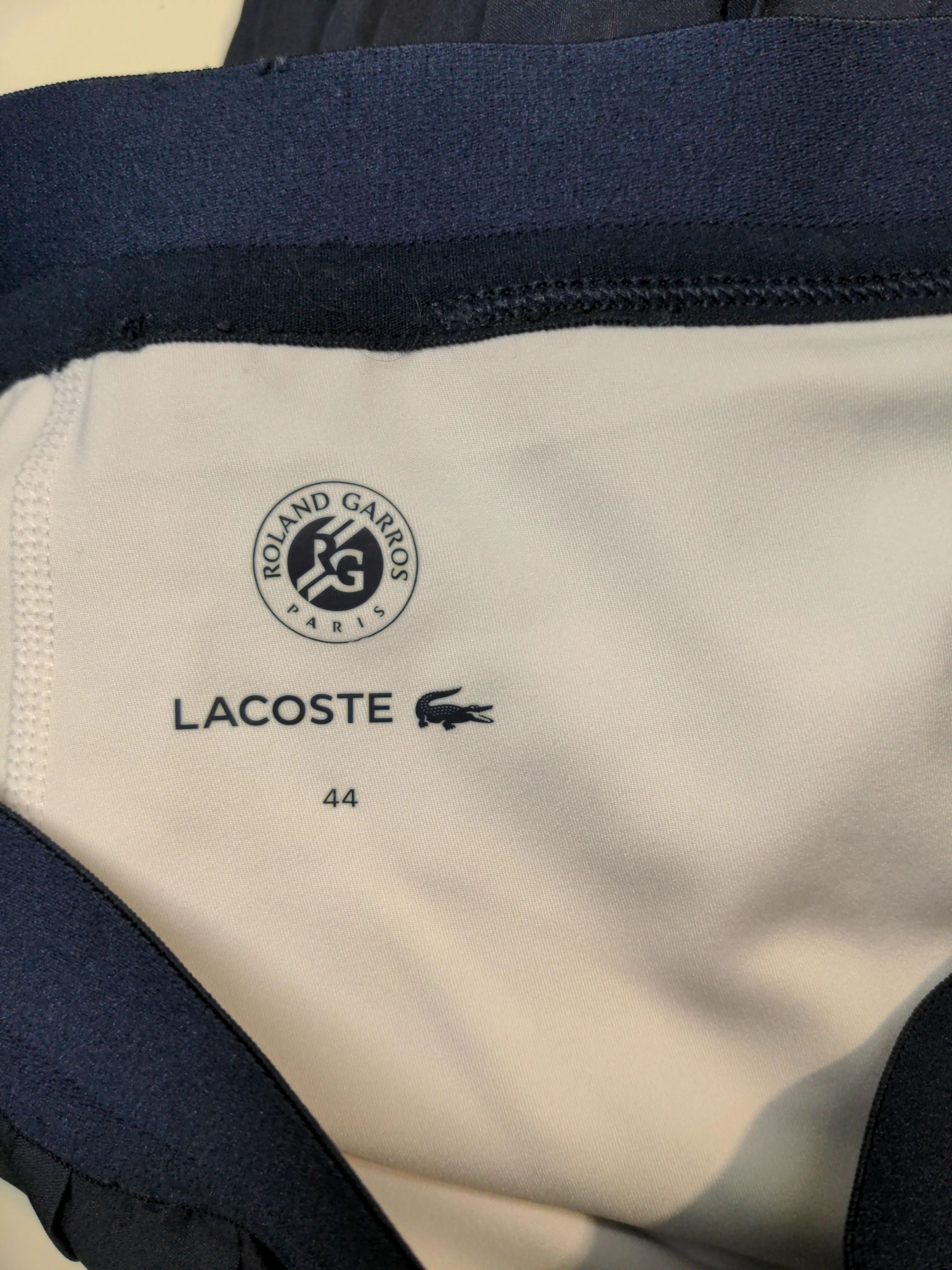 Lacoste Women's Mini Skirt UK 16 Blue Striped 100% Polyester Short Mini - Image 5