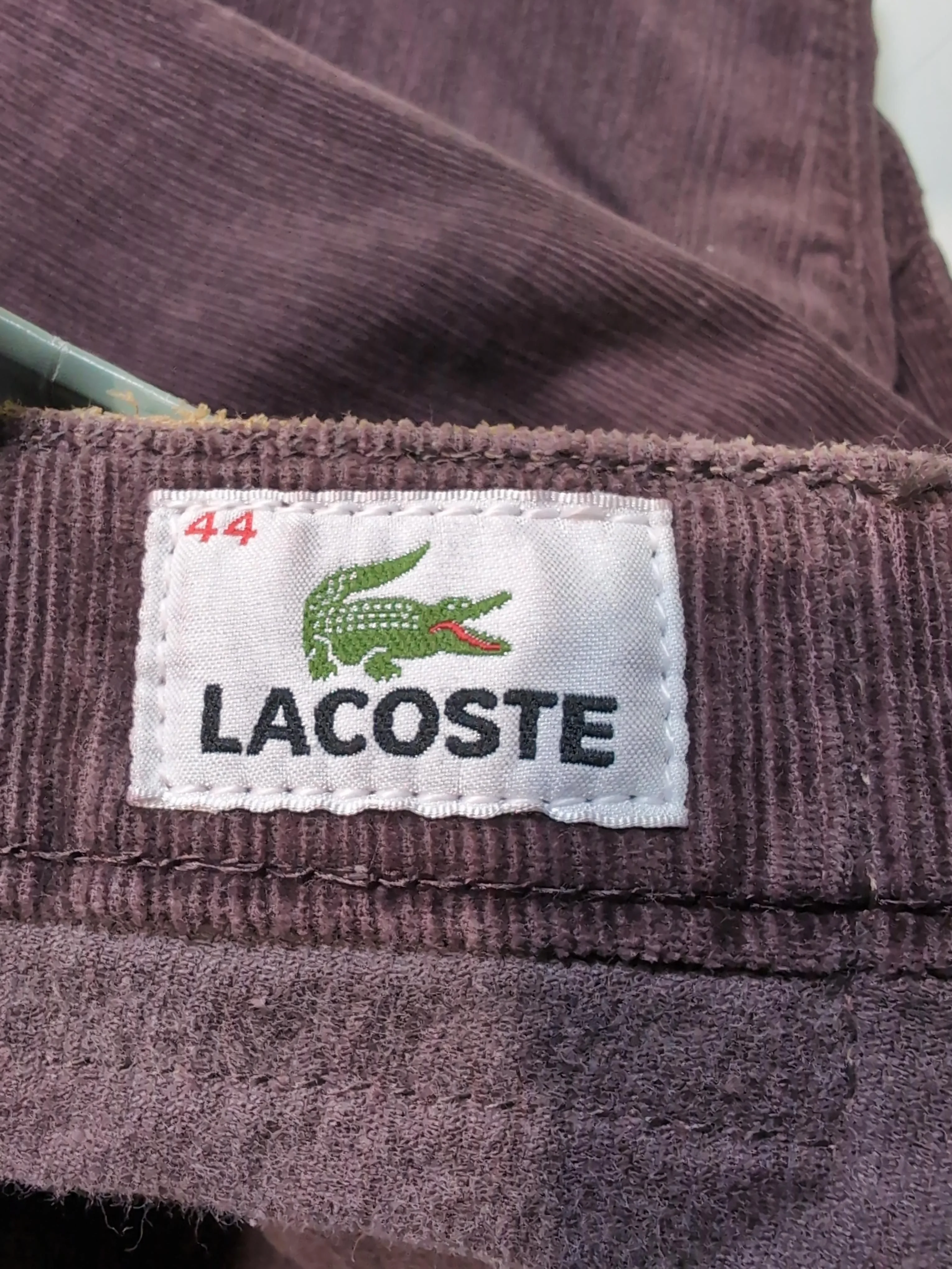 Lacoste Women's Trousers UK 16 Brown Cotton with Elastane Straight Chino - Image 6