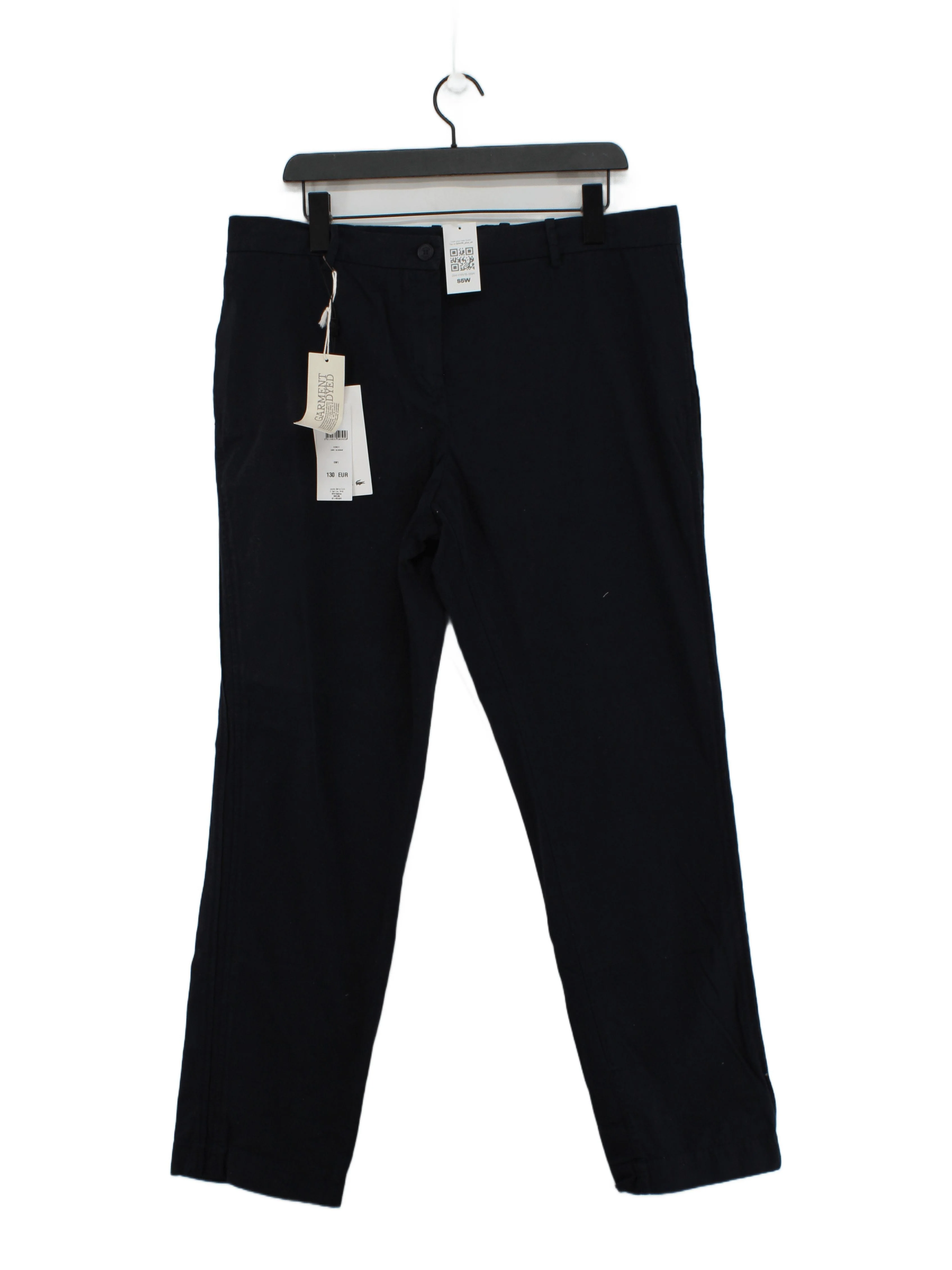 Lacoste Women's Trousers UK 18 Blue 100% Cotton Straight Chino