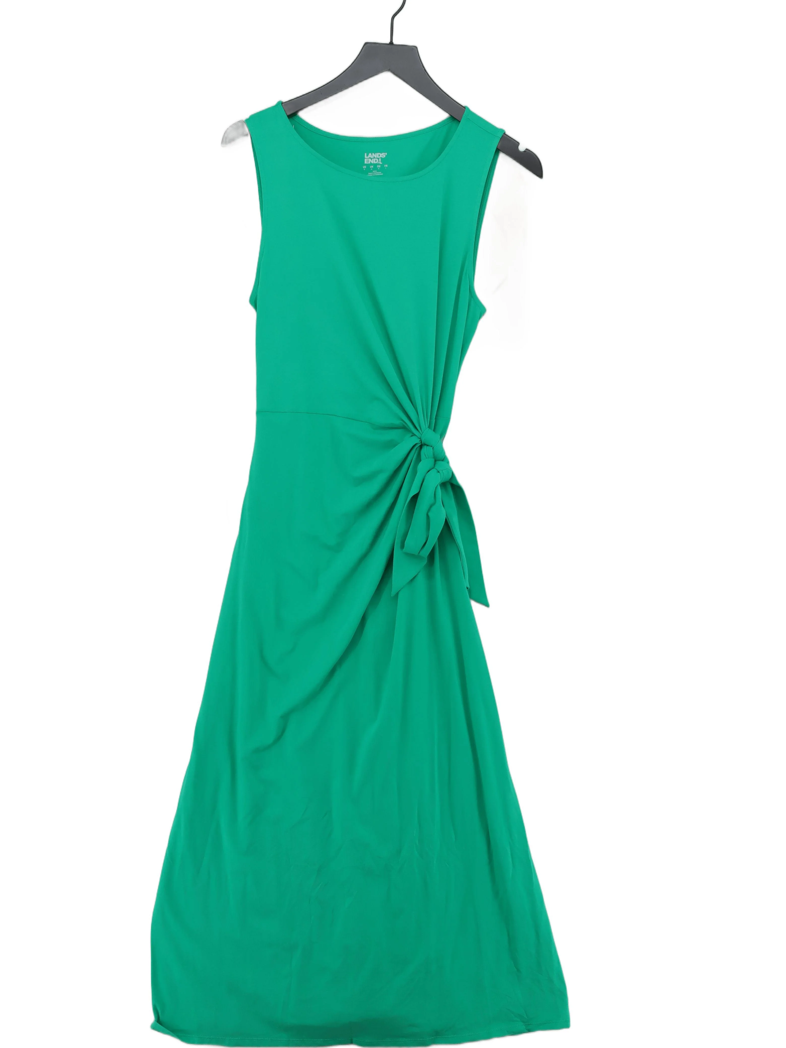 Lands End A-Line Maxi Dress M in Green
