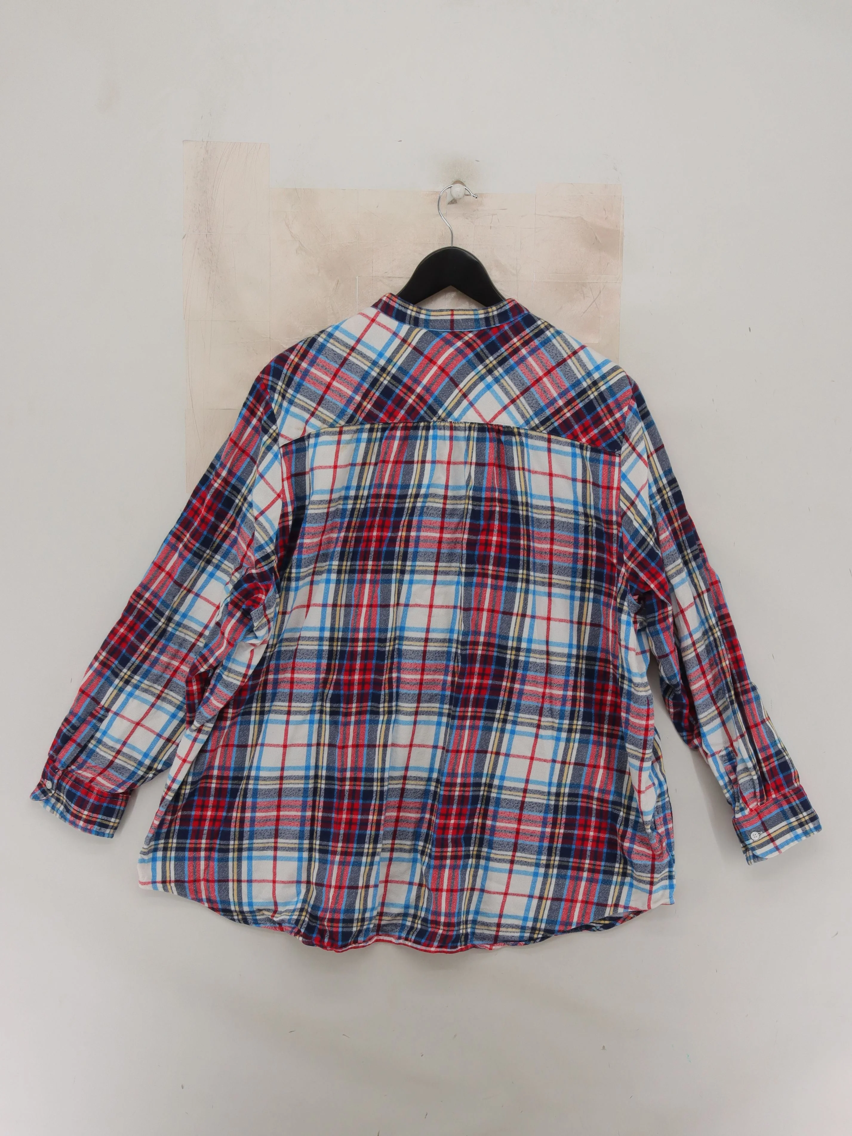 Lands End Men's Shirt Chest: 24 in Multi Checkered 100% Cotton Basic - Image 2