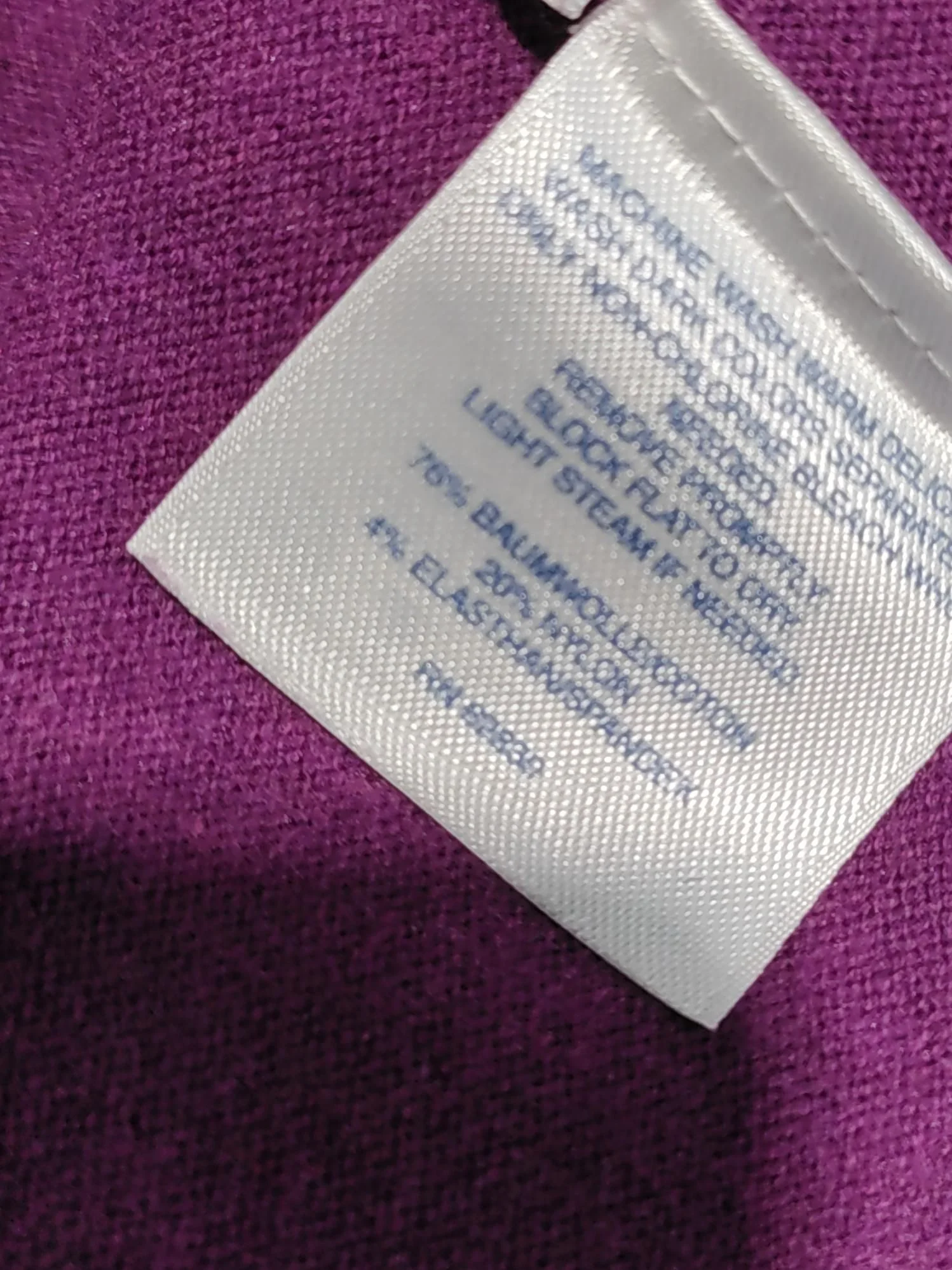 Lands End Women's Cardigan XL Purple Cotton with Nylon, Elastane Cardigan - Image 6