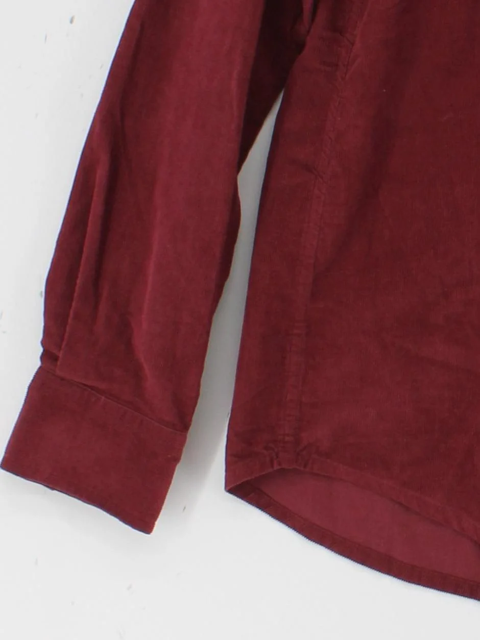 Lands End Women's Shirt S Red 100% Cotton Long Sleeve Collared Basic - Image 4