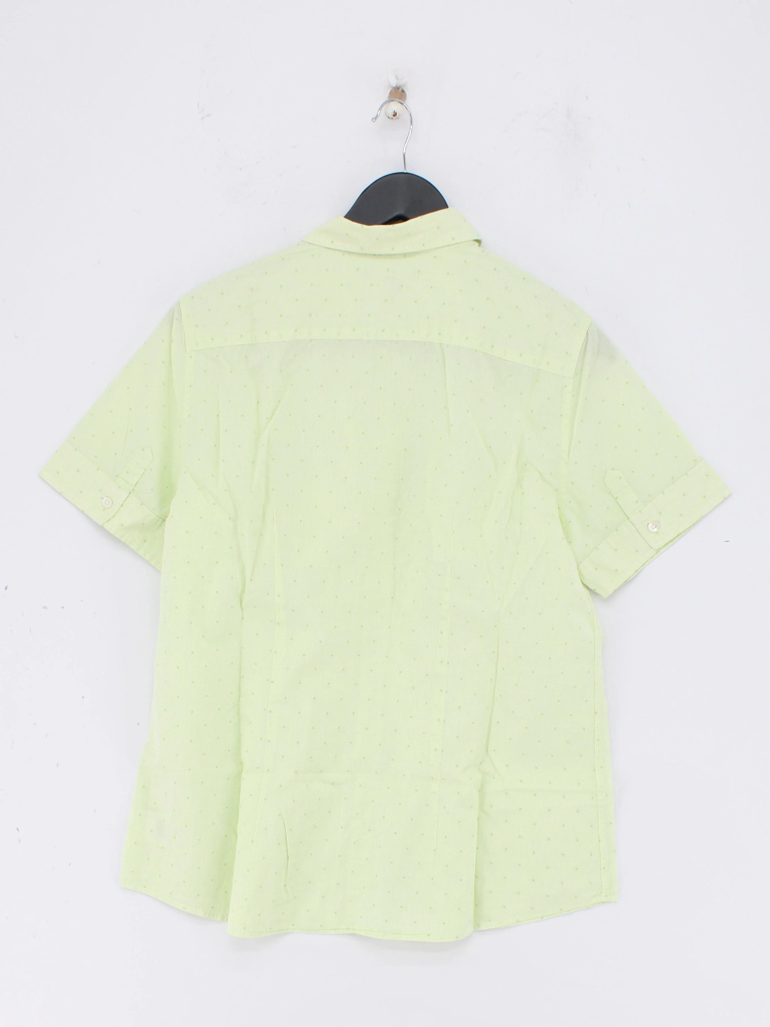 Lands End Women's Shirt UK 14 Green 100% Cotton Basic - Image 2