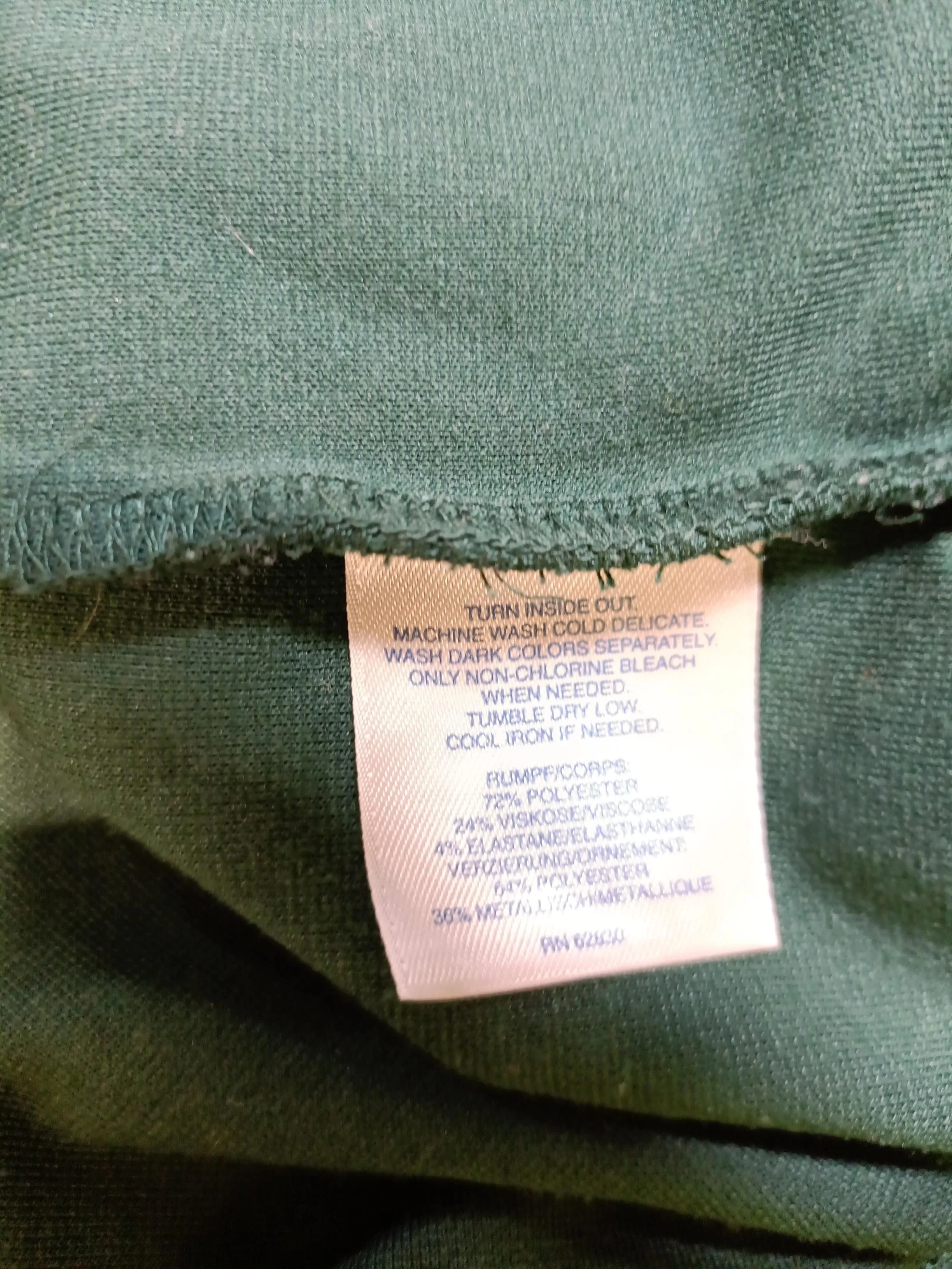 Lands End Women's Top M Green Polyester with Viscose, Elastane Jersey - Image 6