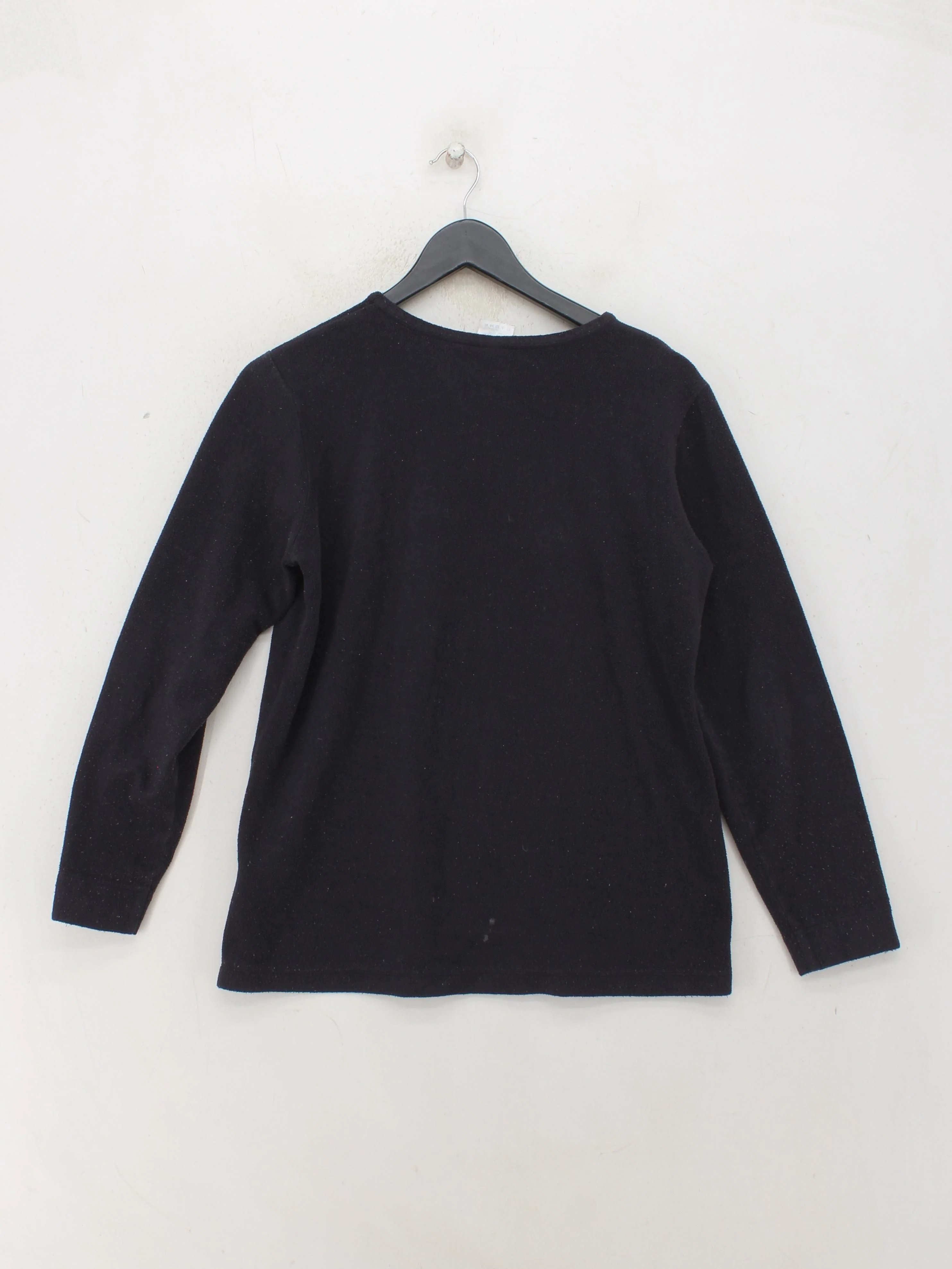 Lands End Women's Top S Black 100% Polyester Long Sleeve Round Neck Basic - Image 2