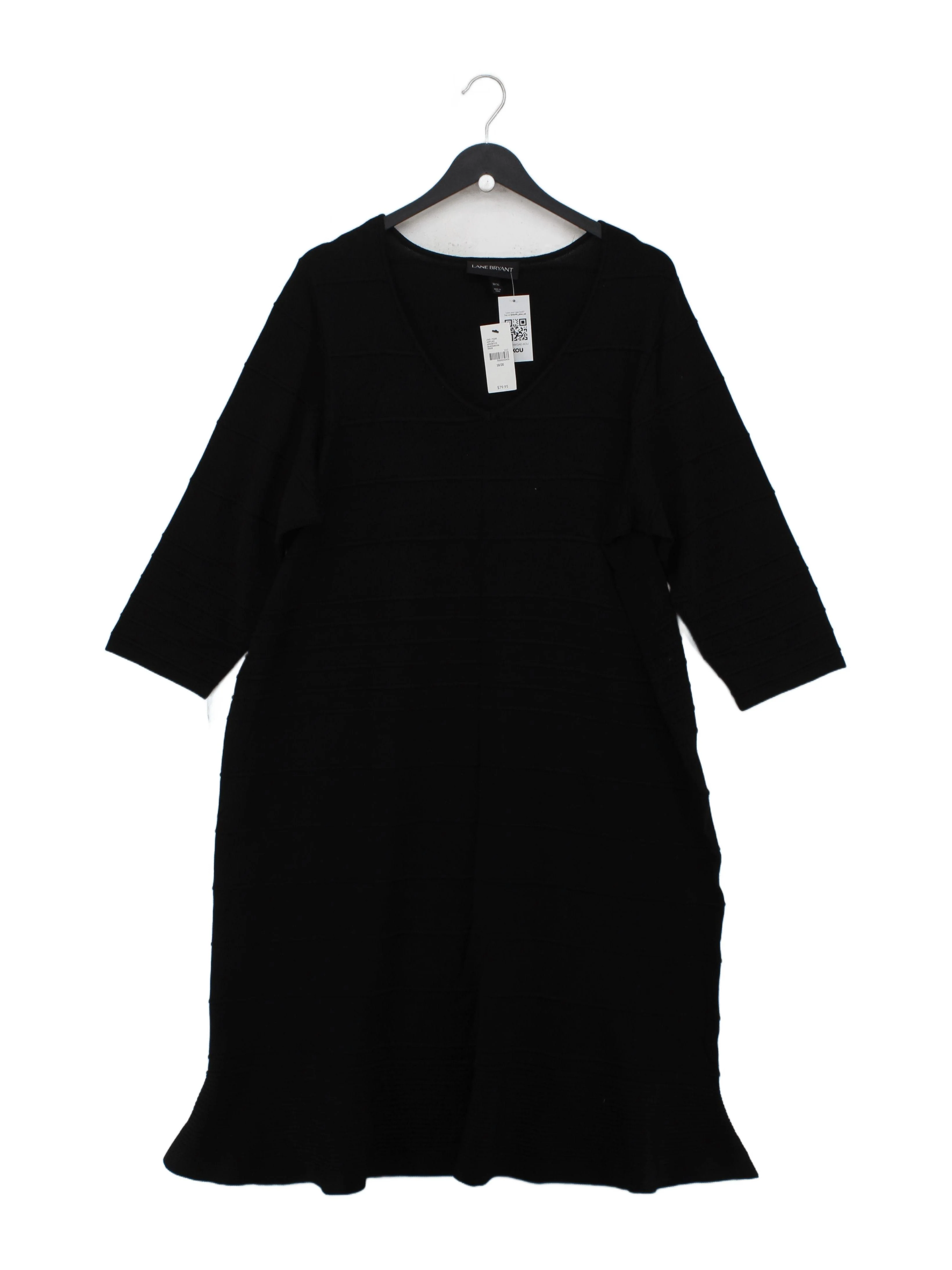 Lane Bryant T-Shirt Midi Dress UK20 in Black
