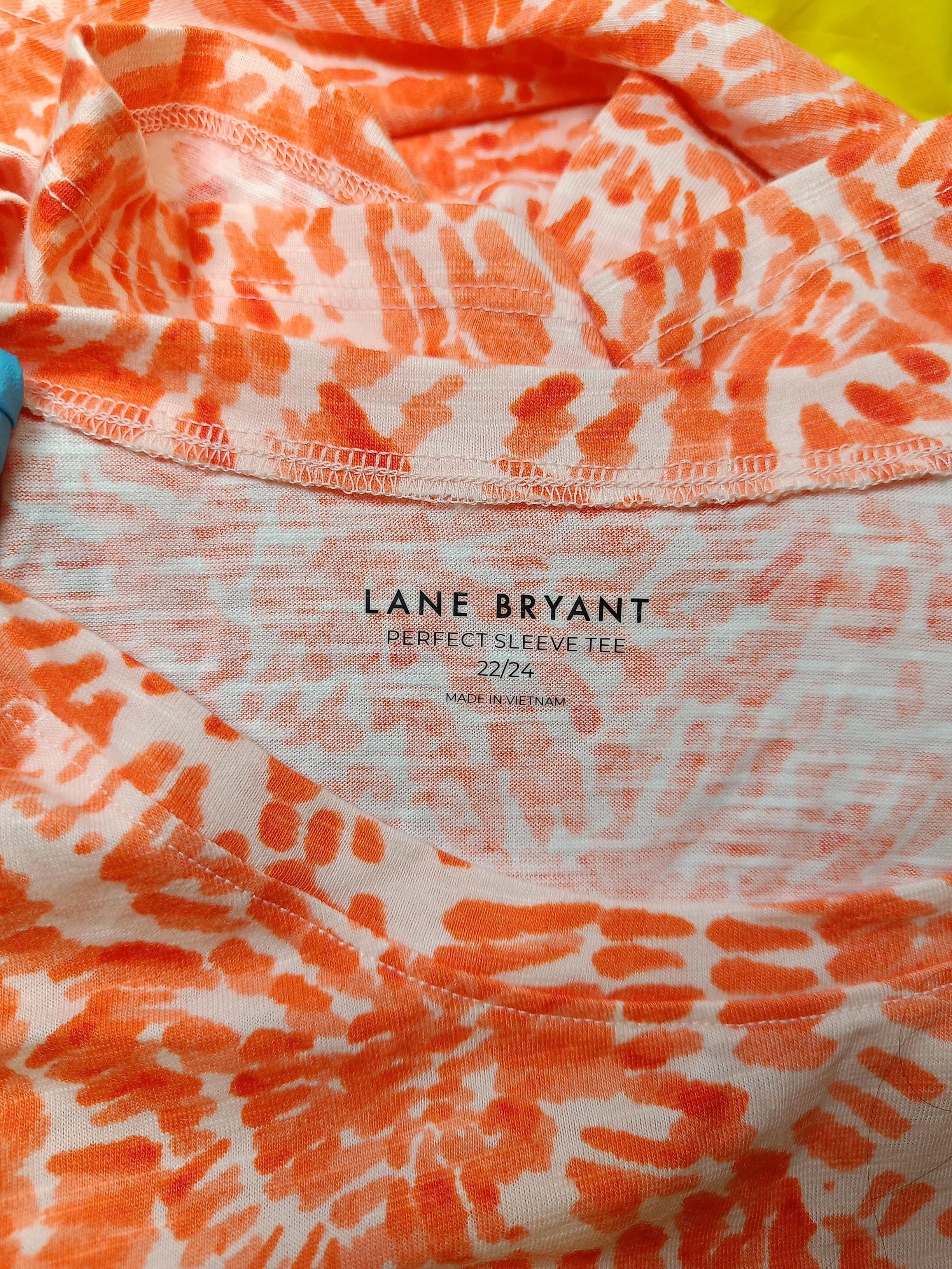Lane Bryant Women's T-Shirt UK 22 Orange Cotton with Polyester Basic - Image 5