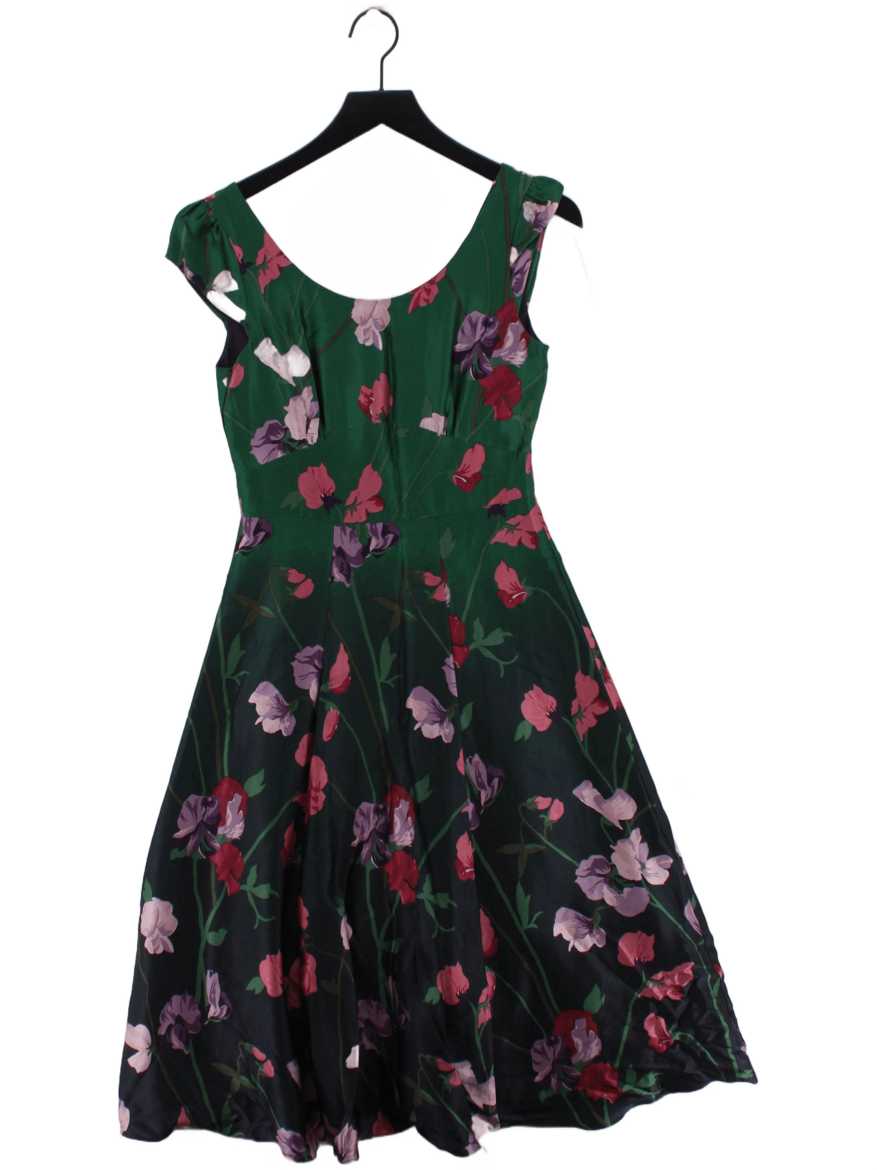 Laura Ashley A-Line Midi Dress UK8 in Multi