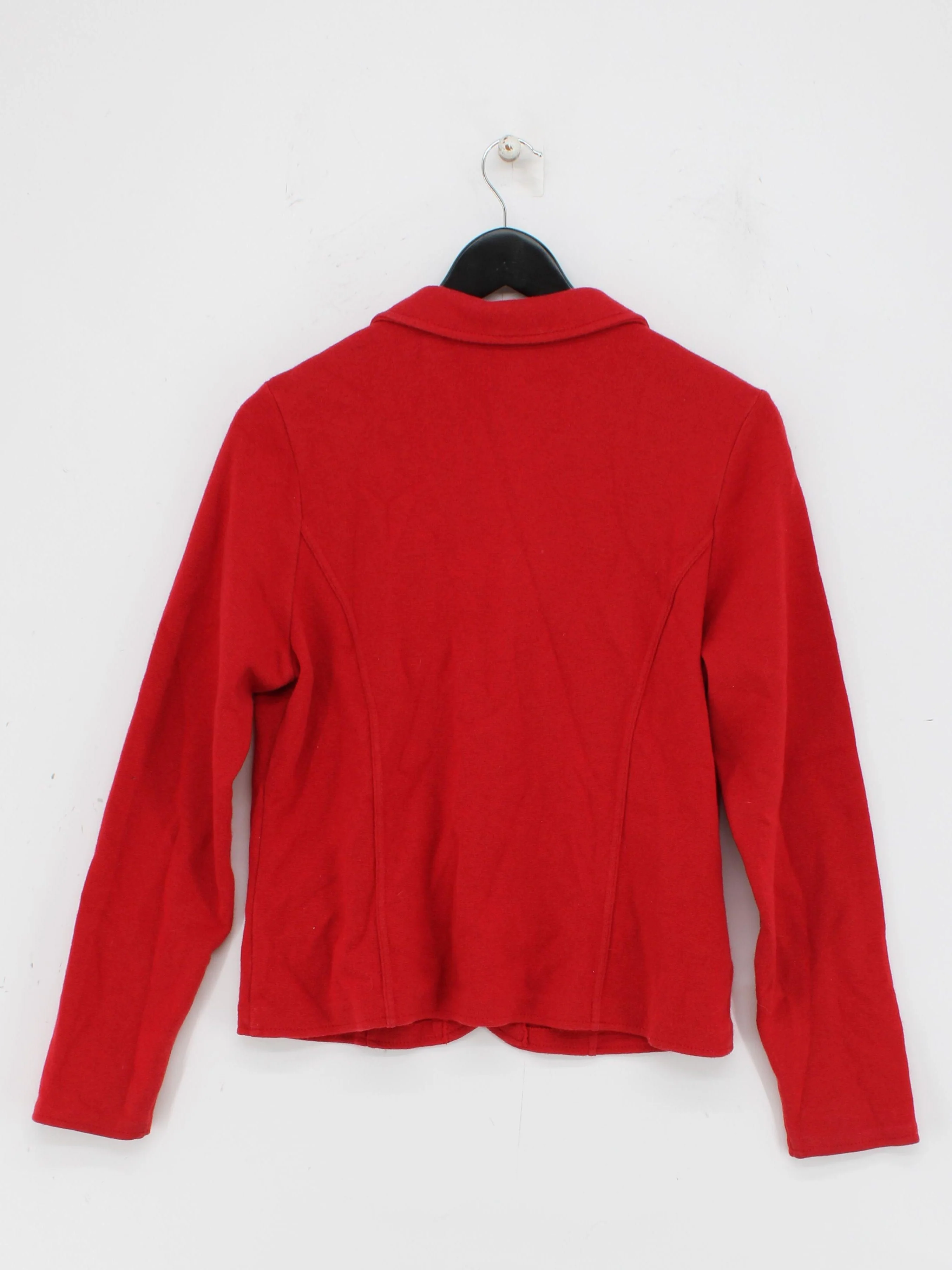 Laura Ashley Women's Blazer UK 14 Red Cotton with Wool Overcoat - Image 2