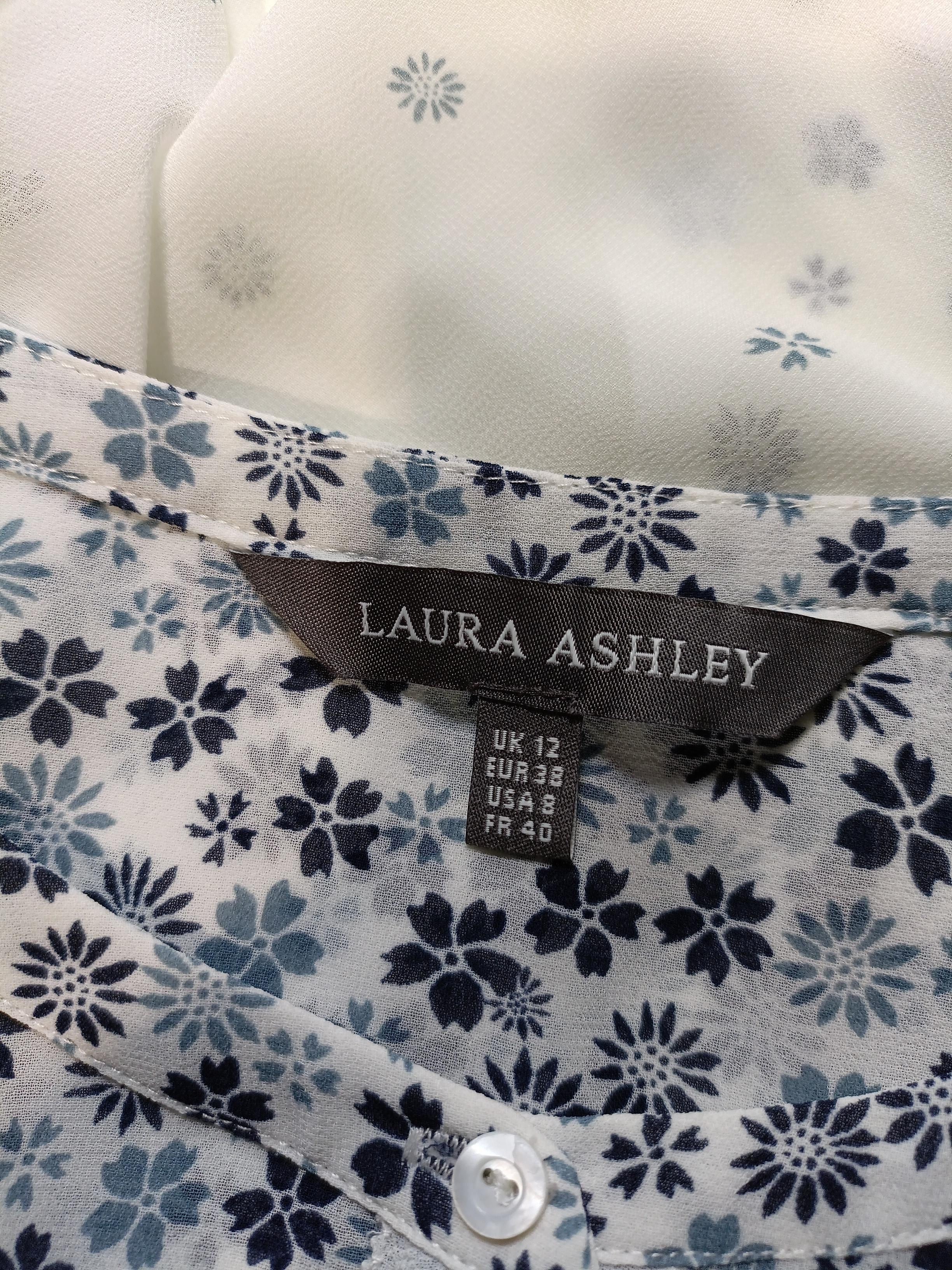 Laura Ashley Women's Blouse UK 12 White 100% Polyester Basic - Image 5
