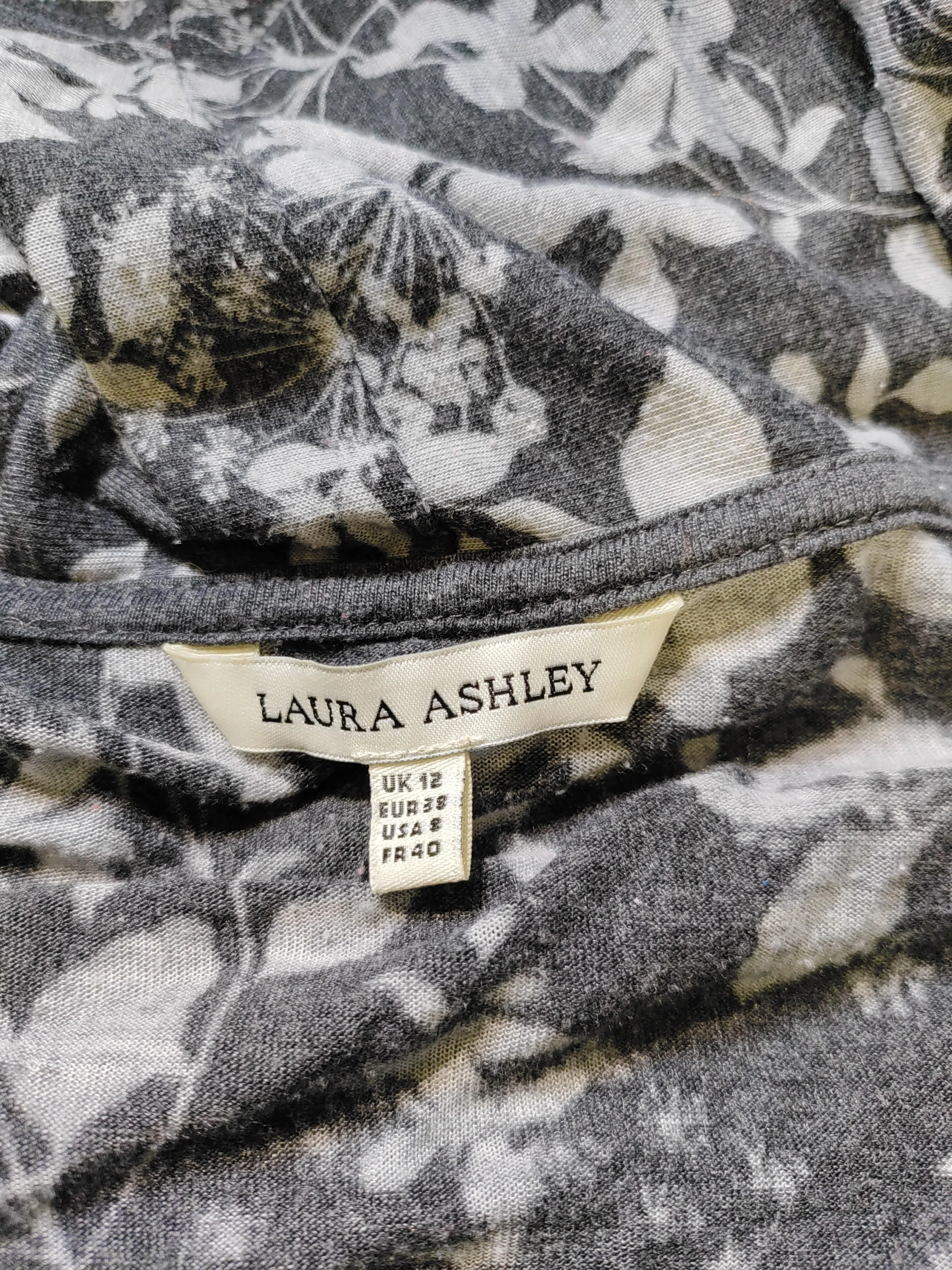 Laura Ashley Women's Cardigan UK 12 Grey Floral 100% Polyester V-Neck Cardigan - Image 6