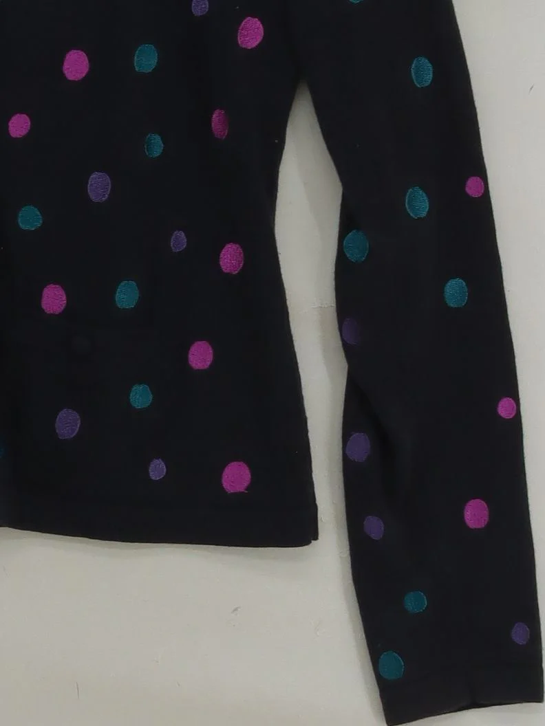 Laura Ashley Women's Cardigan UK 14 Black 100% Cotton Cardigan - Image 4