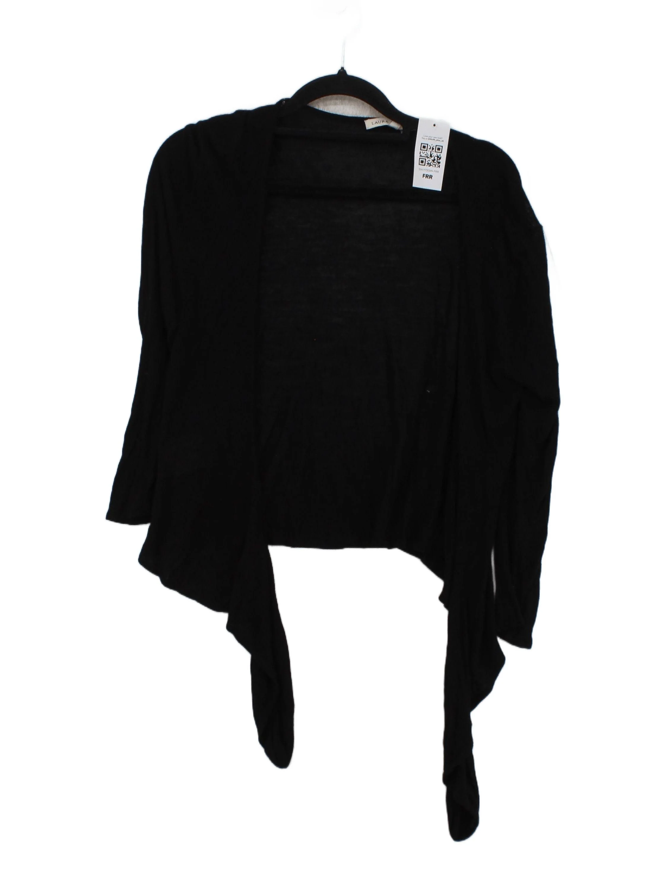 Laura Ashley Women's Cardigan UK 14 Black 100% Viscose V-Neck Cardigan