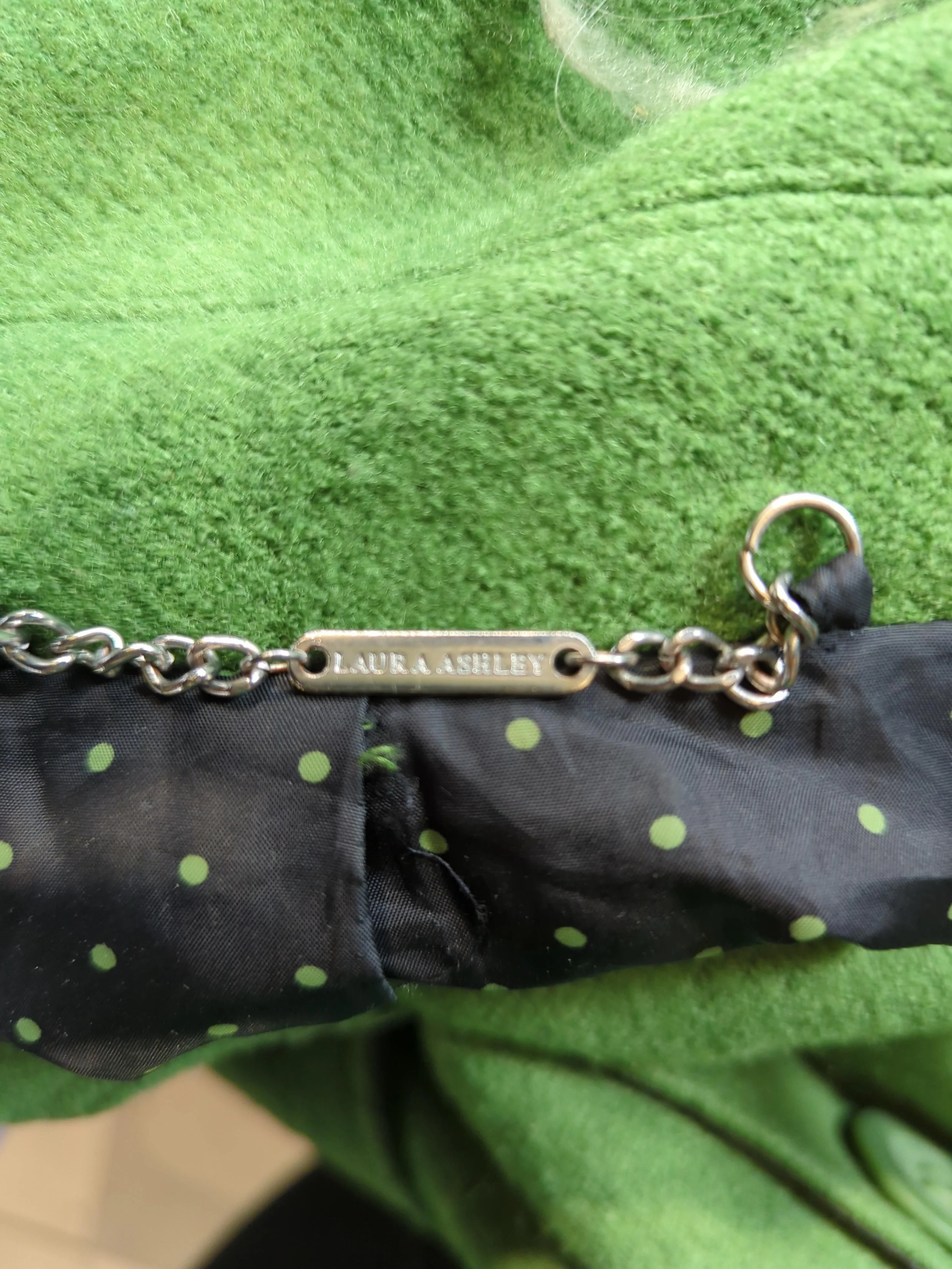 Laura Ashley Women's Coat UK 12 Green Polyester with Wool Overcoat - Image 6