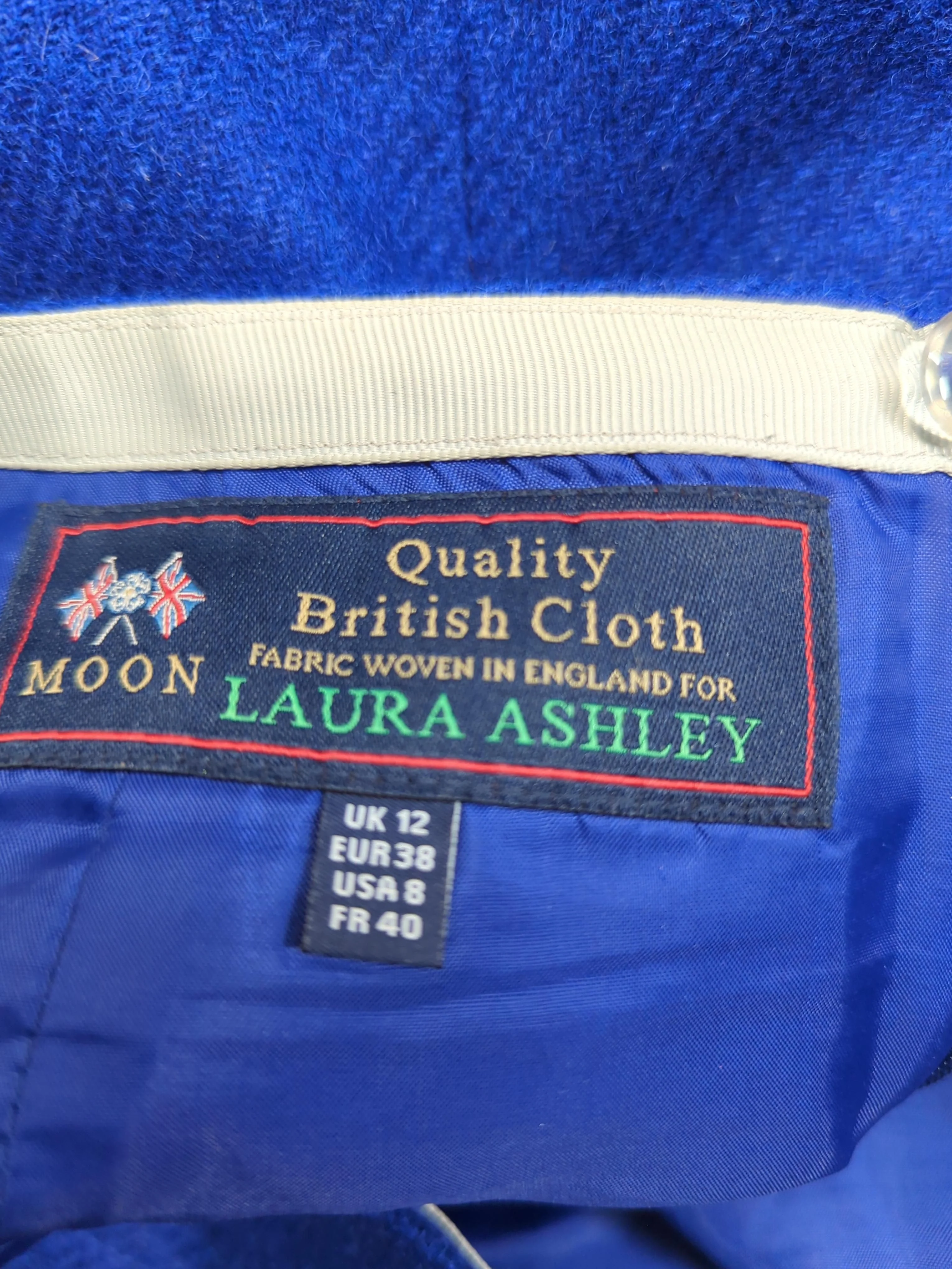 Laura Ashley Women's Mini Skirt UK 12 Blue Wool with Polyester Short Mini - Image 5