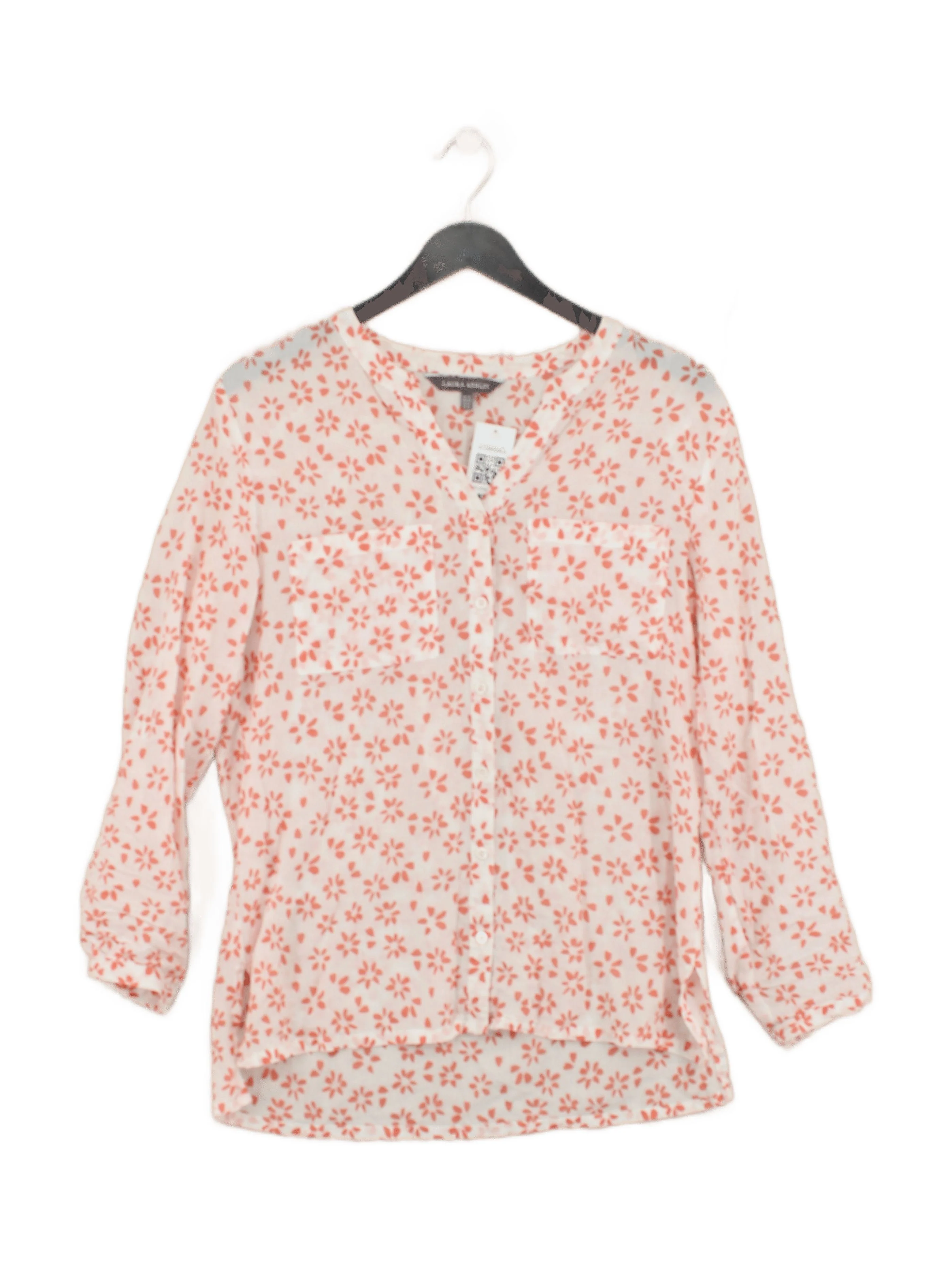 Laura Ashley Women's Shirt UK 12 White 100% Cotton Basic