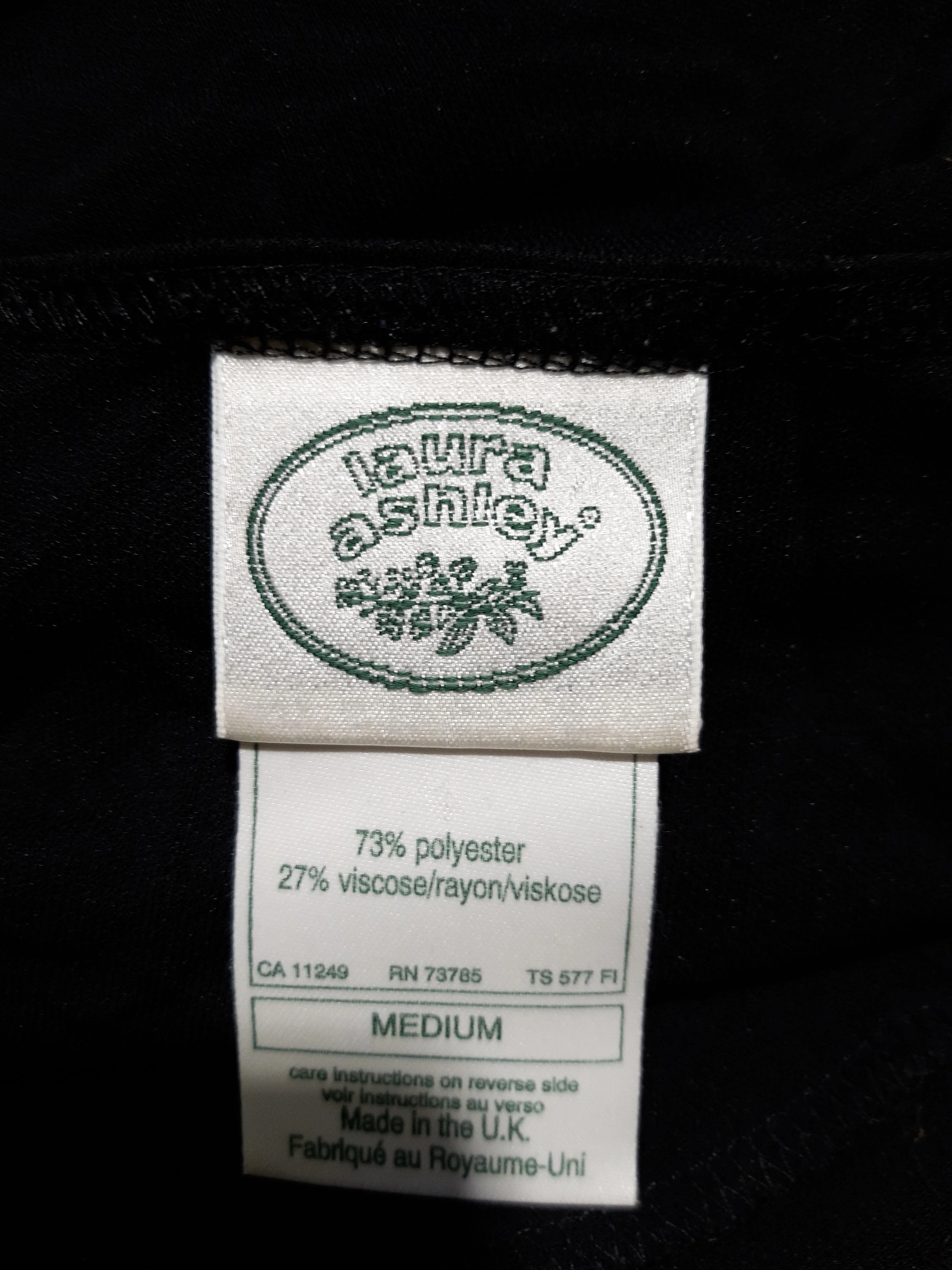 Laura Ashley Women's Top M Black Polyester with Viscose Basic - Image 5