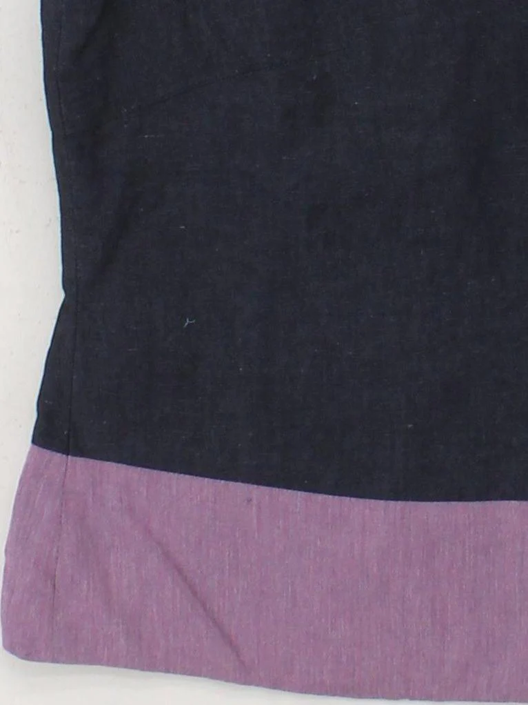 Laura Ashley Women's Top UK 16 Blue Viscose with Linen Basic - Image 4