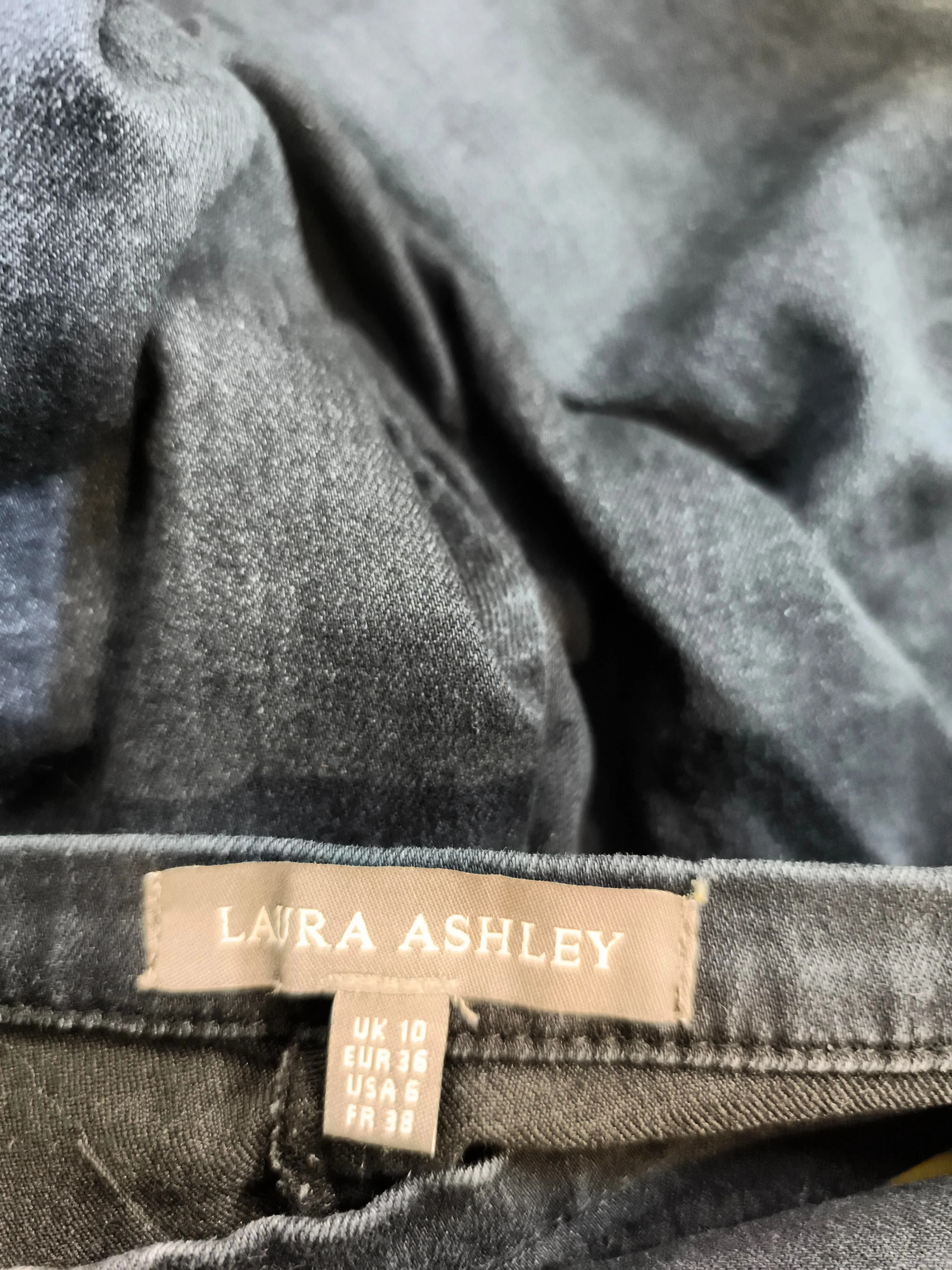 Laura Ashley Women's Trousers UK 10 Blue Cotton with Polyester, Elastane Chino - Image 5