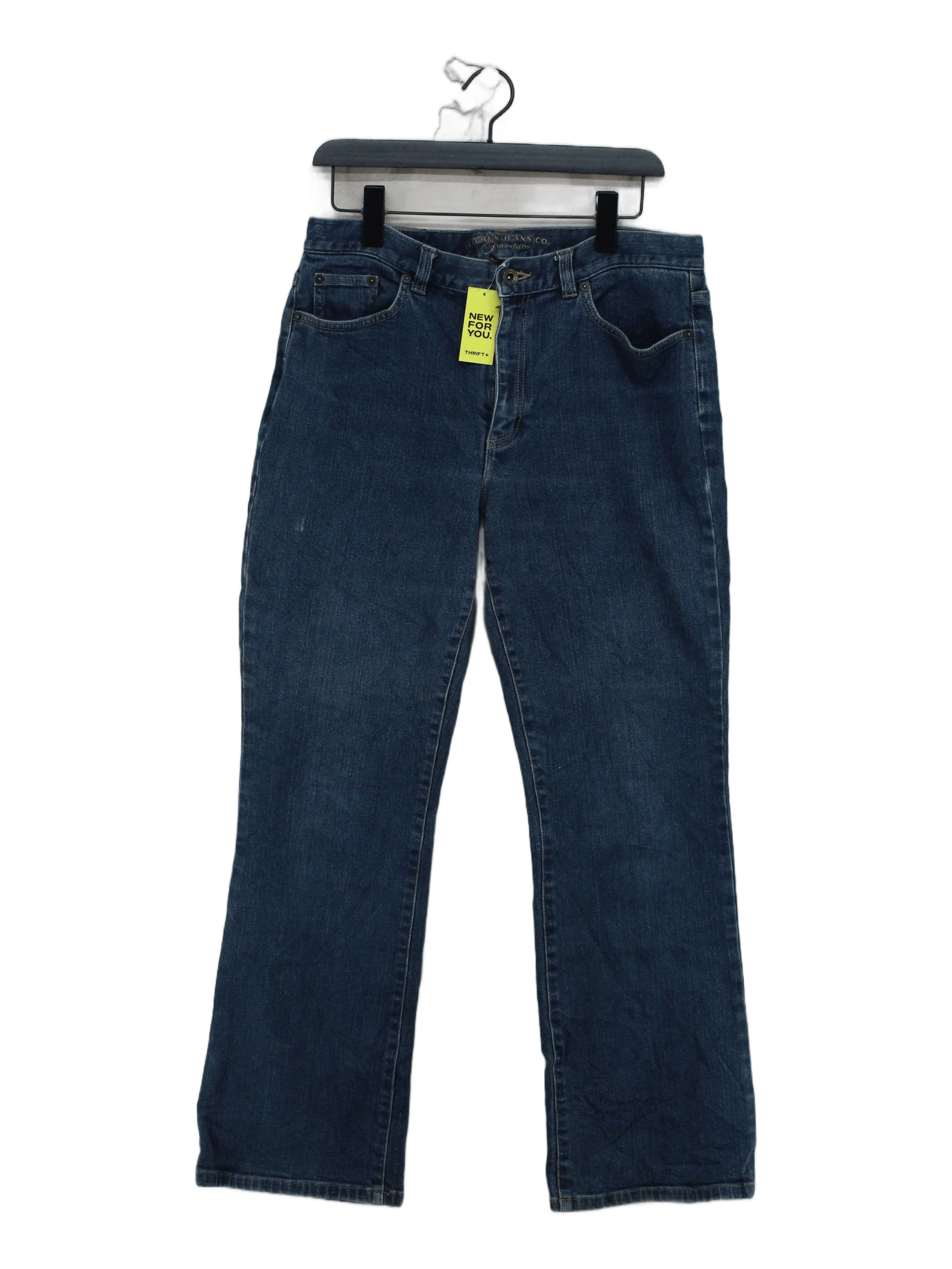 LAUREN JEANS Women's Jeans UK 12 Blue Cotton with Elastane Straight