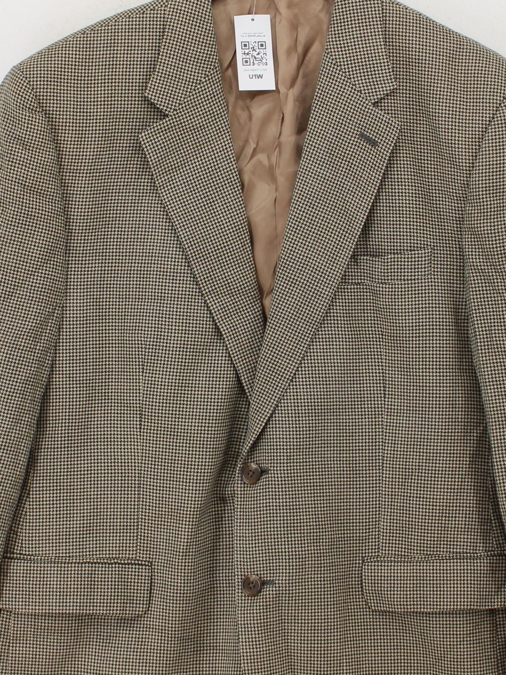 Lauren Ralph Lauren Men's Blazer Chest: 44 in Brown Silk with Wool Overcoat - Image 3