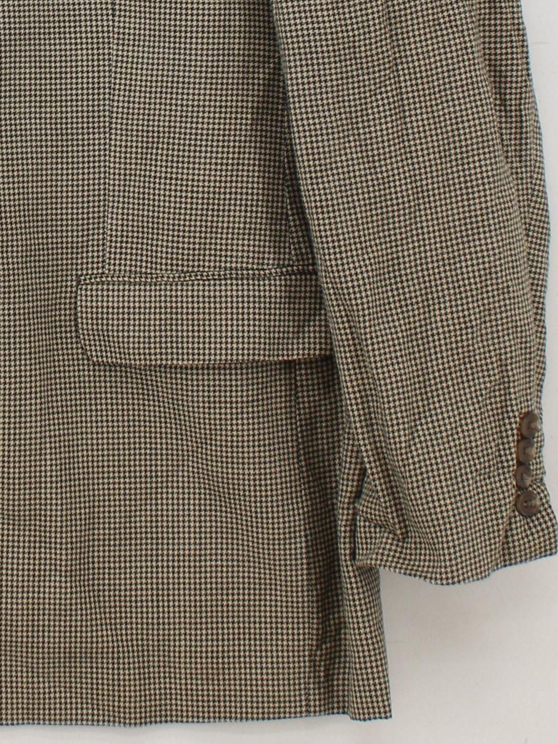 Lauren Ralph Lauren Men's Blazer Chest: 44 in Brown Silk with Wool Overcoat - Image 4