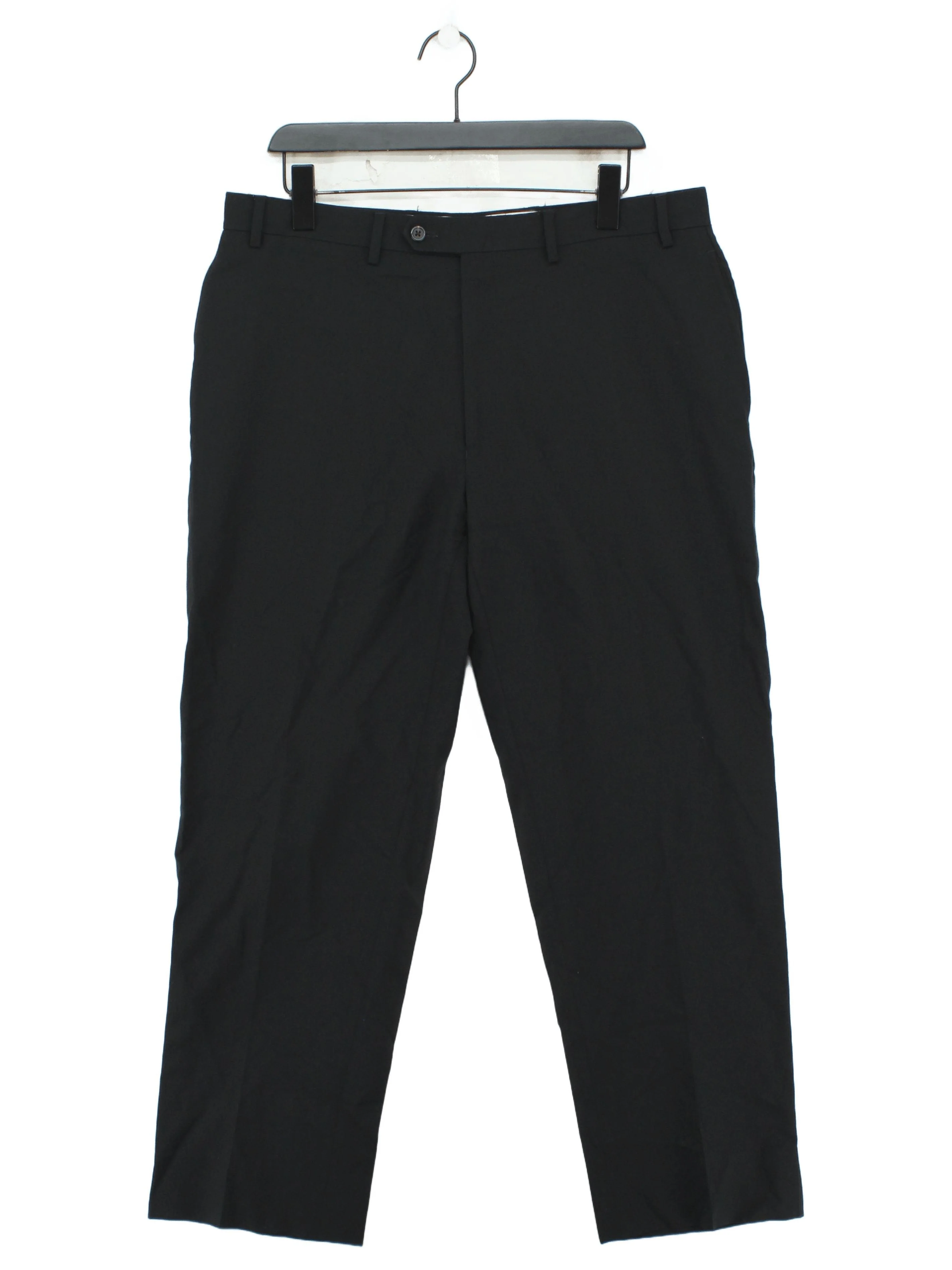 Lauren Ralph Lauren Men's Suit Trousers W 36 in Black 100% Wool Dress Pants