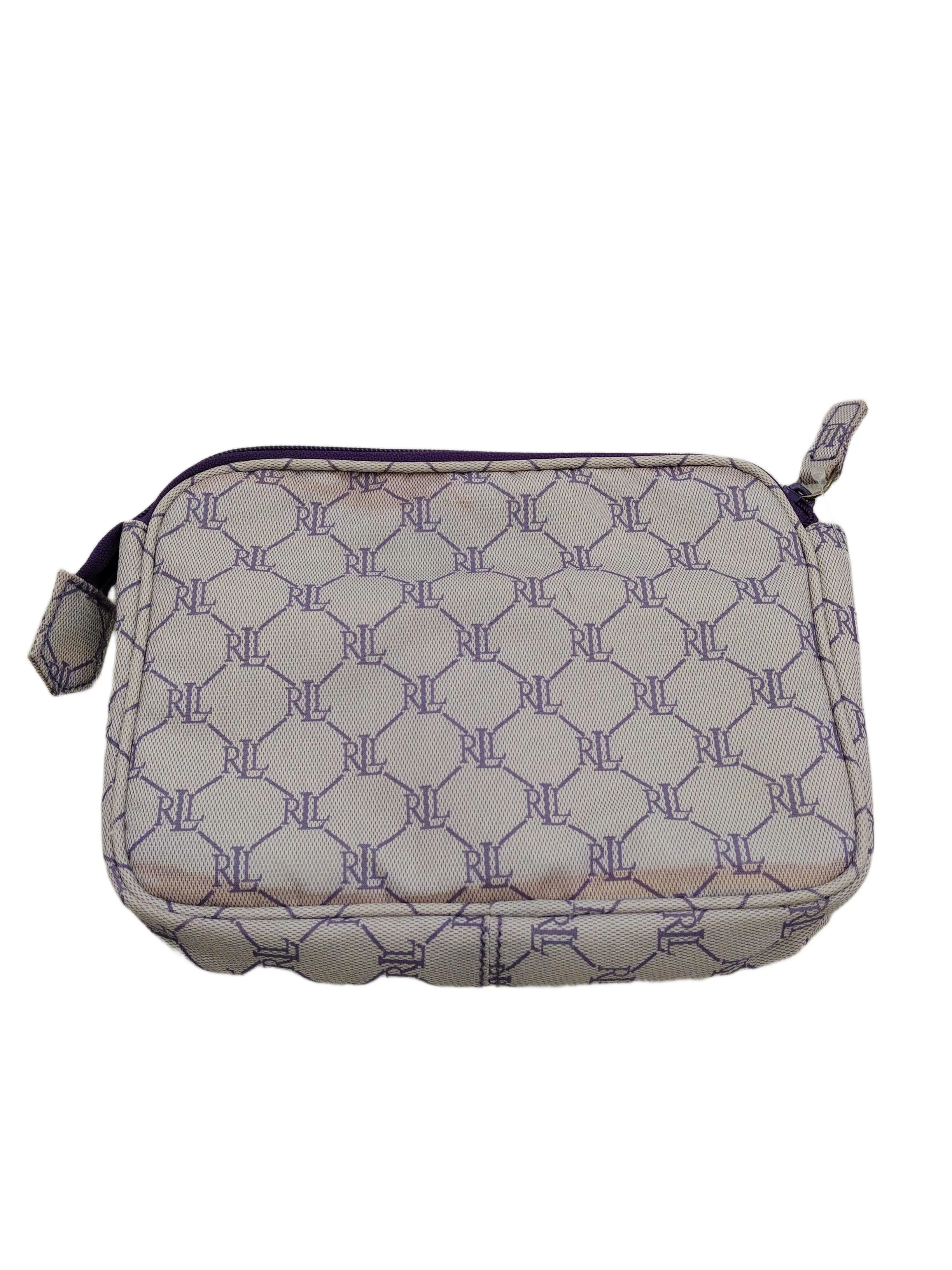Lauren Ralph Lauren Women's Bag Purple Geometric 100% Other Clutch