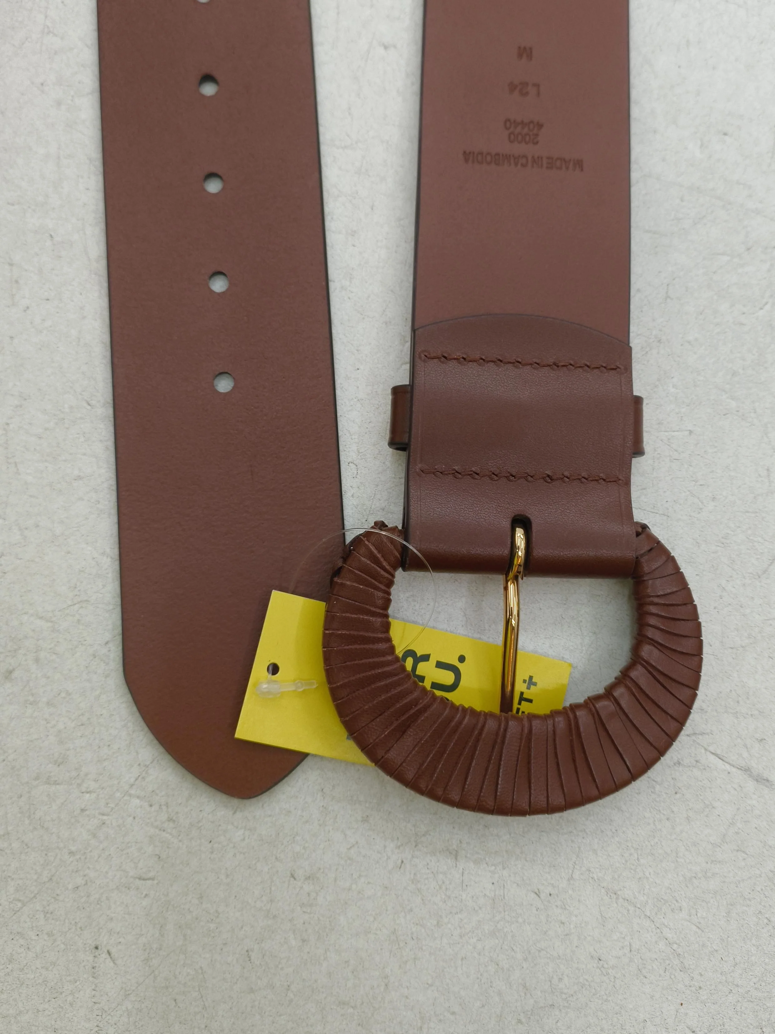 Lauren Ralph Lauren Women's Belt M Brown 100% Faux Leather Braided Belt - Image 4