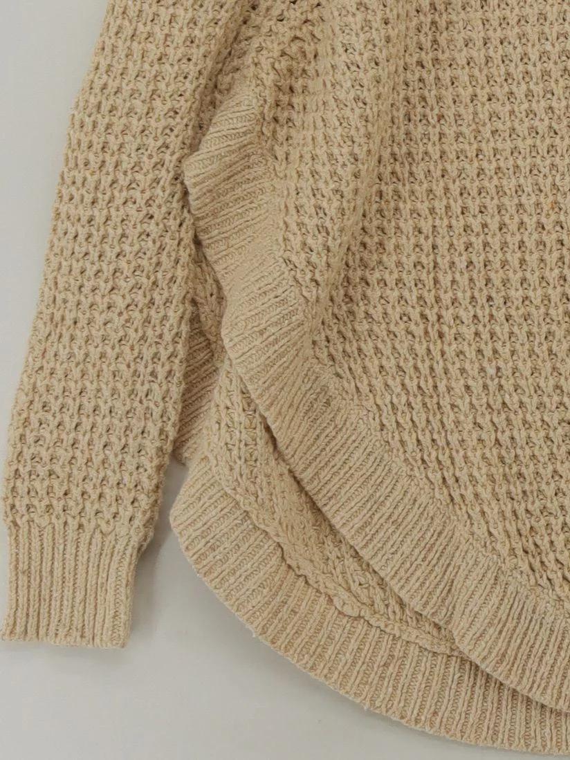 Lauren Ralph Lauren Women's Jumper L Cream Cotton with Nylon, Viscose Pullover - Image 4