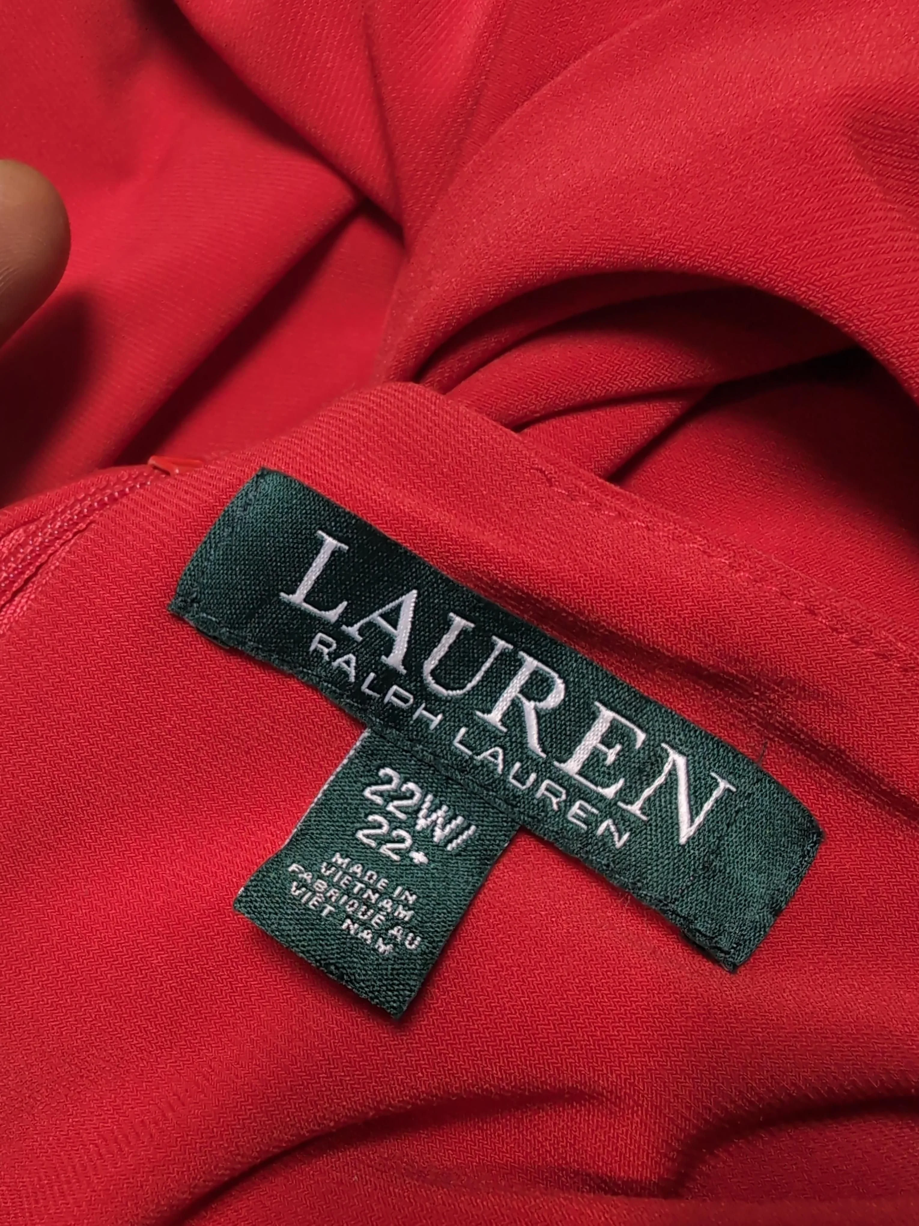 Lauren Ralph Lauren Wrap Midi Dress in Red - Image 6
