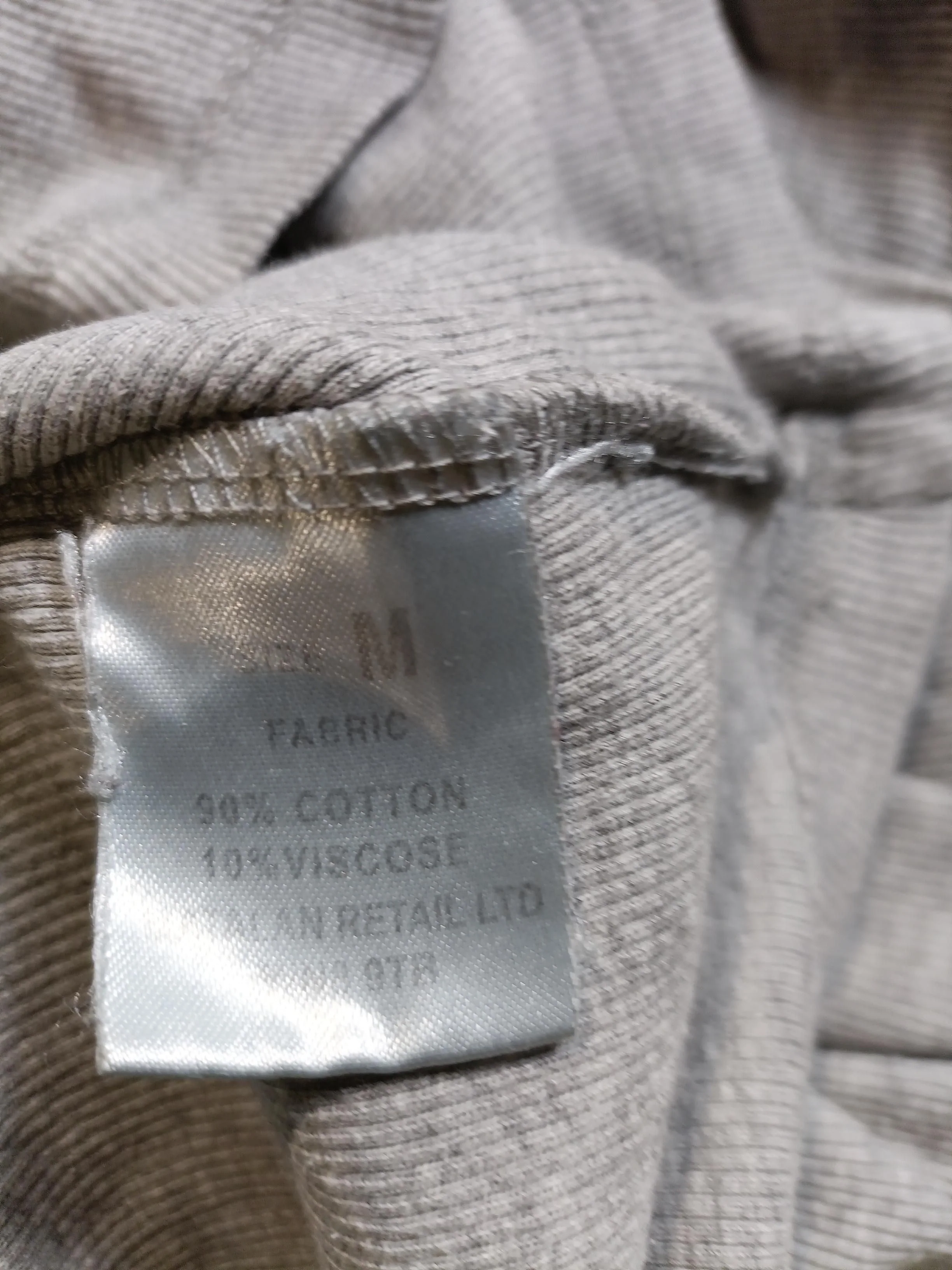 Lee Cooper Women's T-Shirt M Grey Cotton with Viscose Basic - Image 6