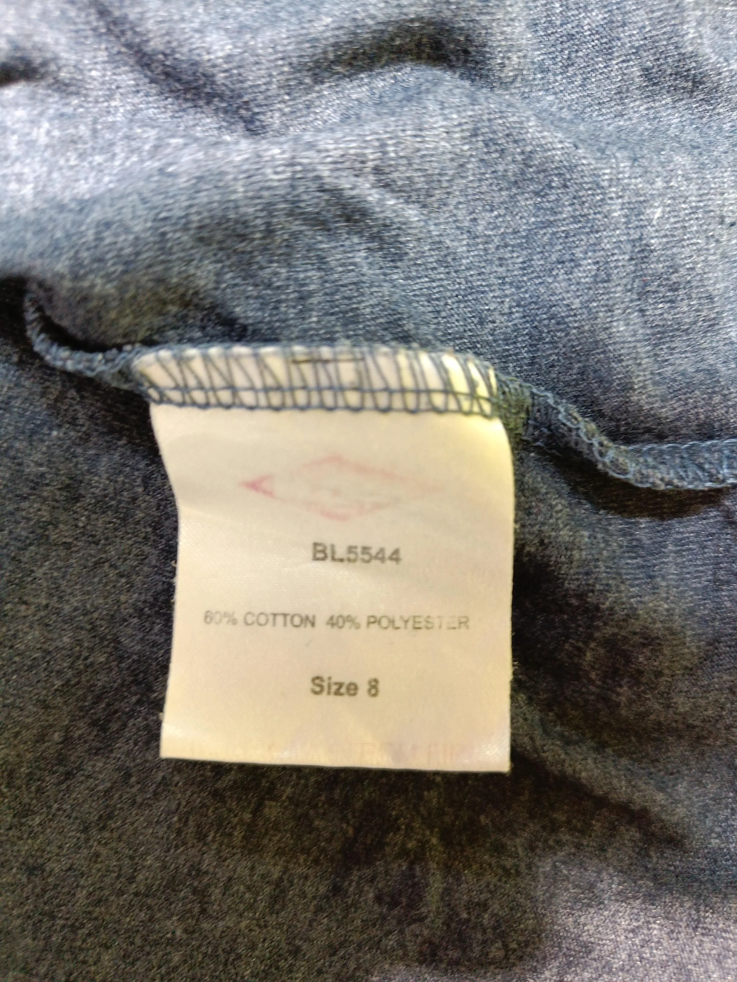 Lee Cooper Women's T-Shirt UK 8 Blue Cotton with Polyester Basic - Image 6