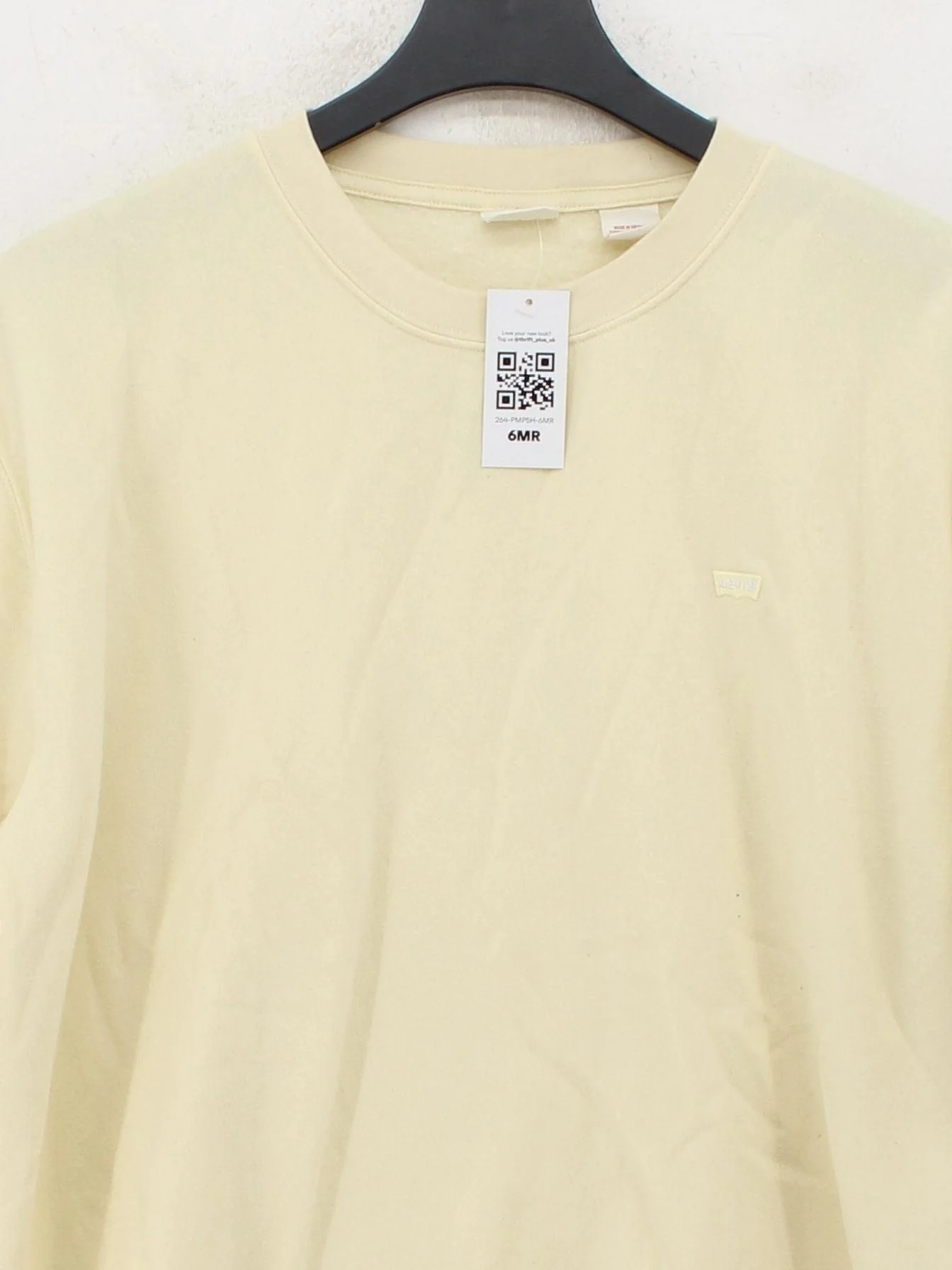 Levi’s Men's Hoodie M Cream Cotton with Polyester Pullover - Image 3