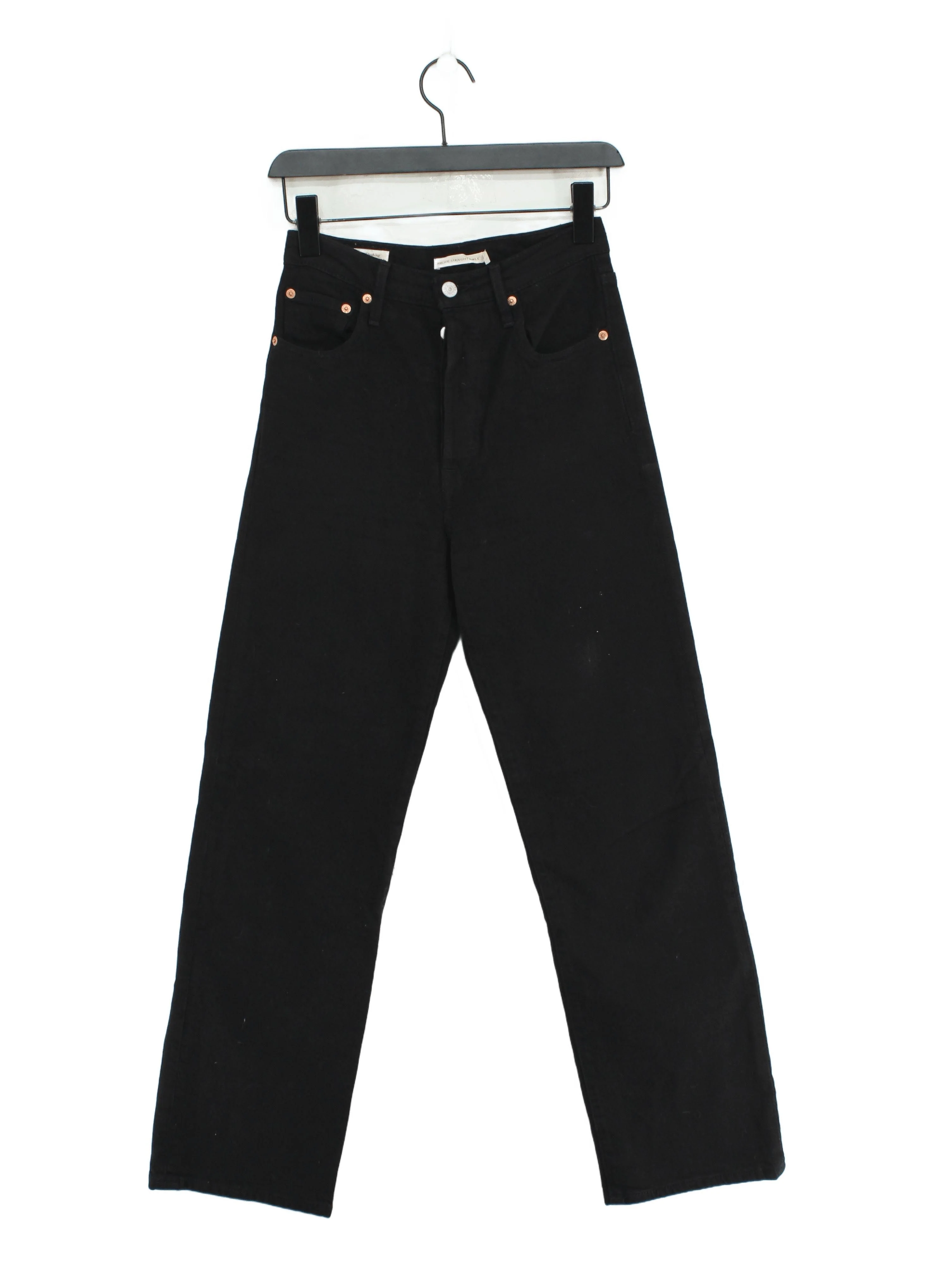 Levi’s Men's Jeans W 25 in Black Cotton with Elastane Straight