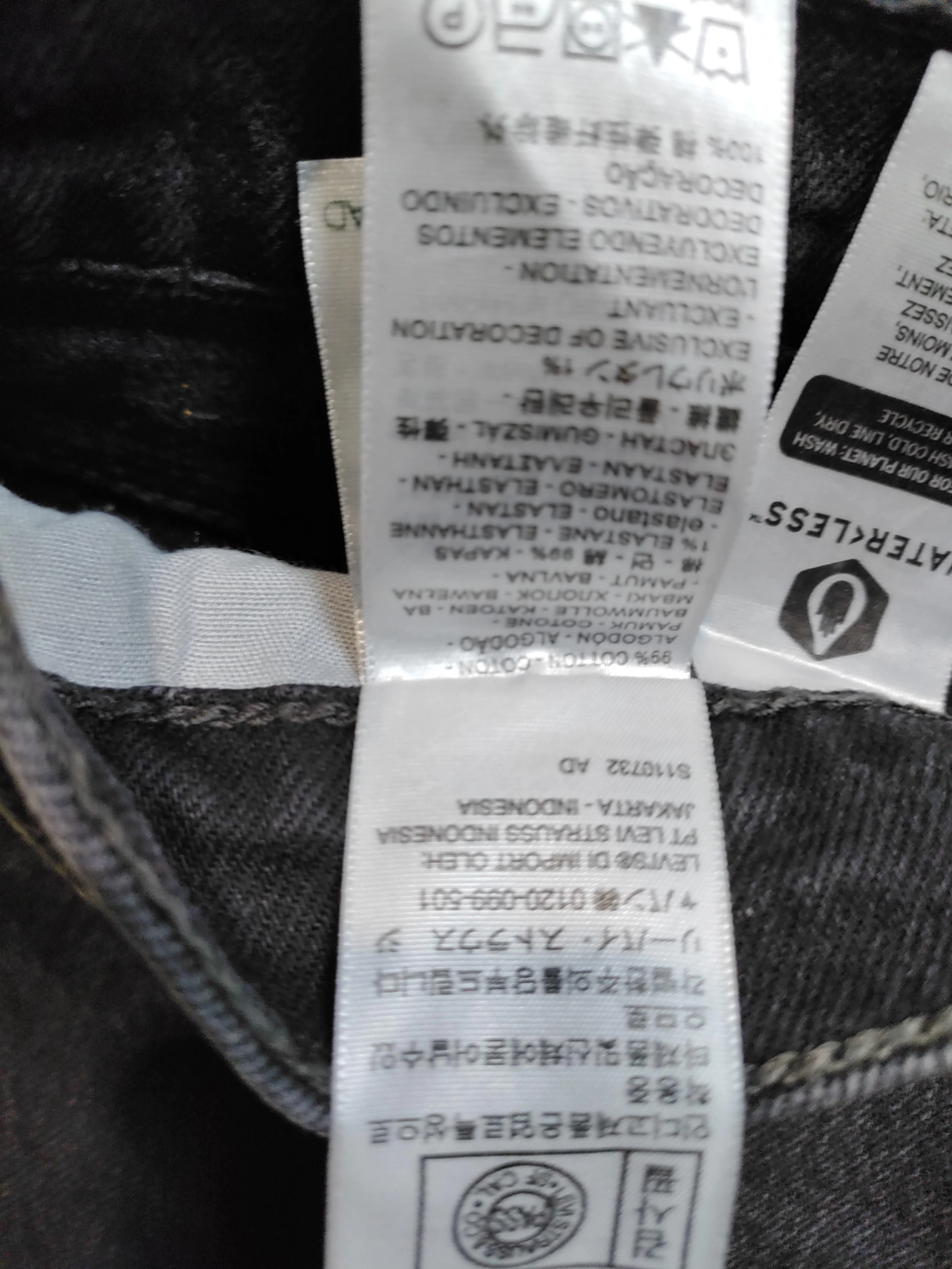 Levi’s Men's Jeans W 27 in Black Cotton with Elastane Straight - Image 6
