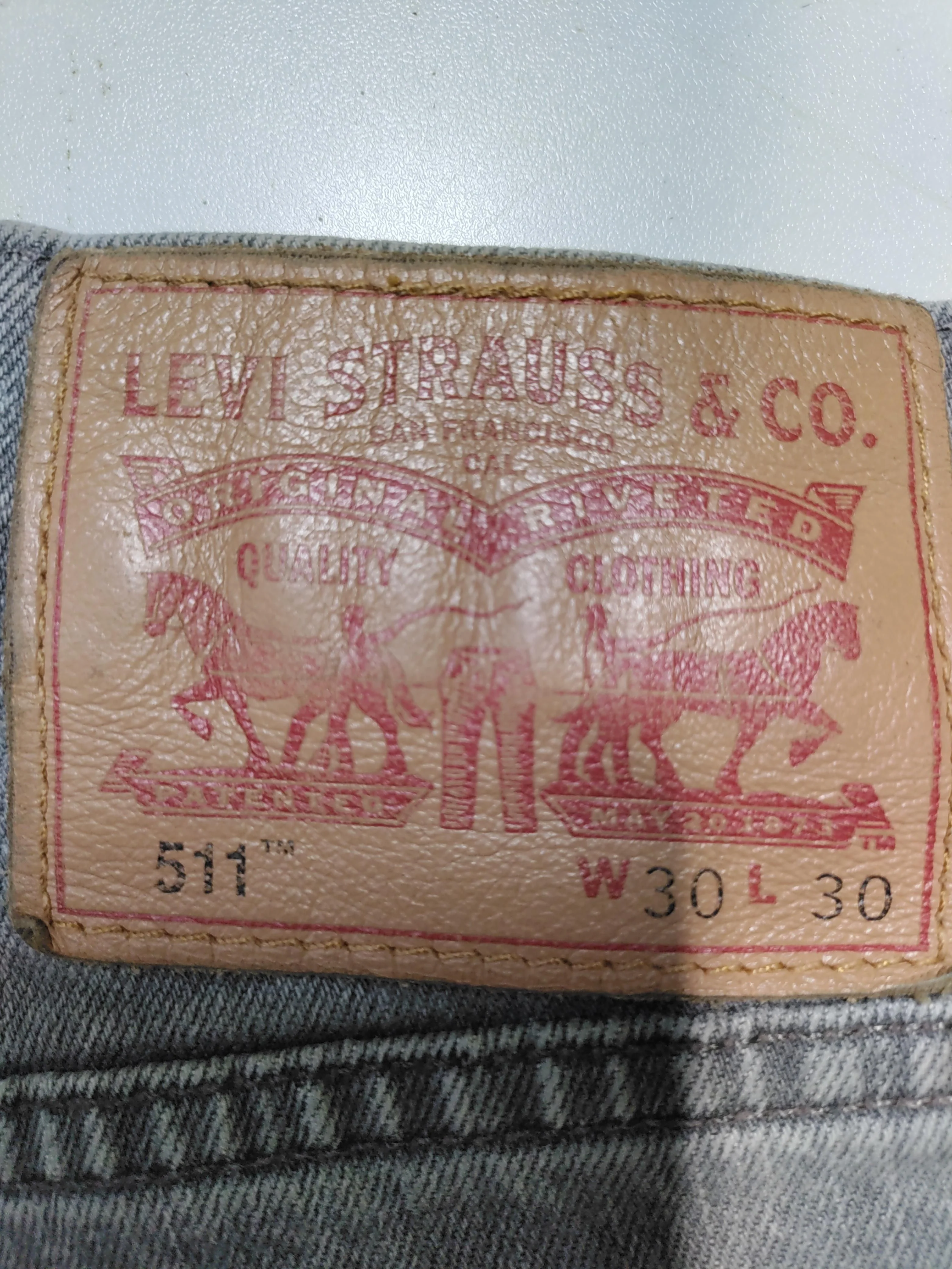 Levi’s Men's Jeans W 30 in Grey Cotton with Elastane Skinny - Image 6