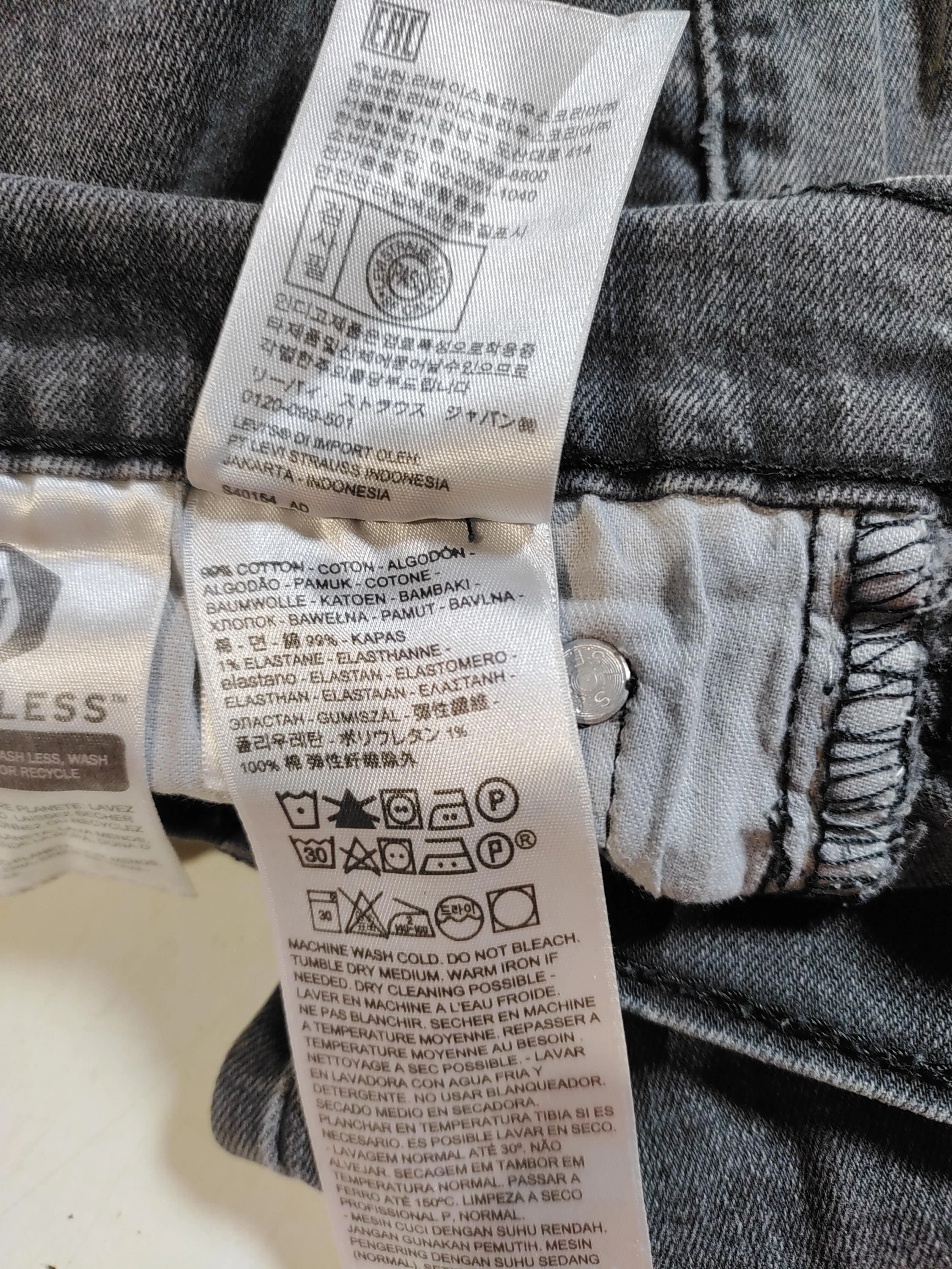 Levi’s Men's Jeans W 33 in; L 30 in Grey Cotton with Elastane Straight - Image 7