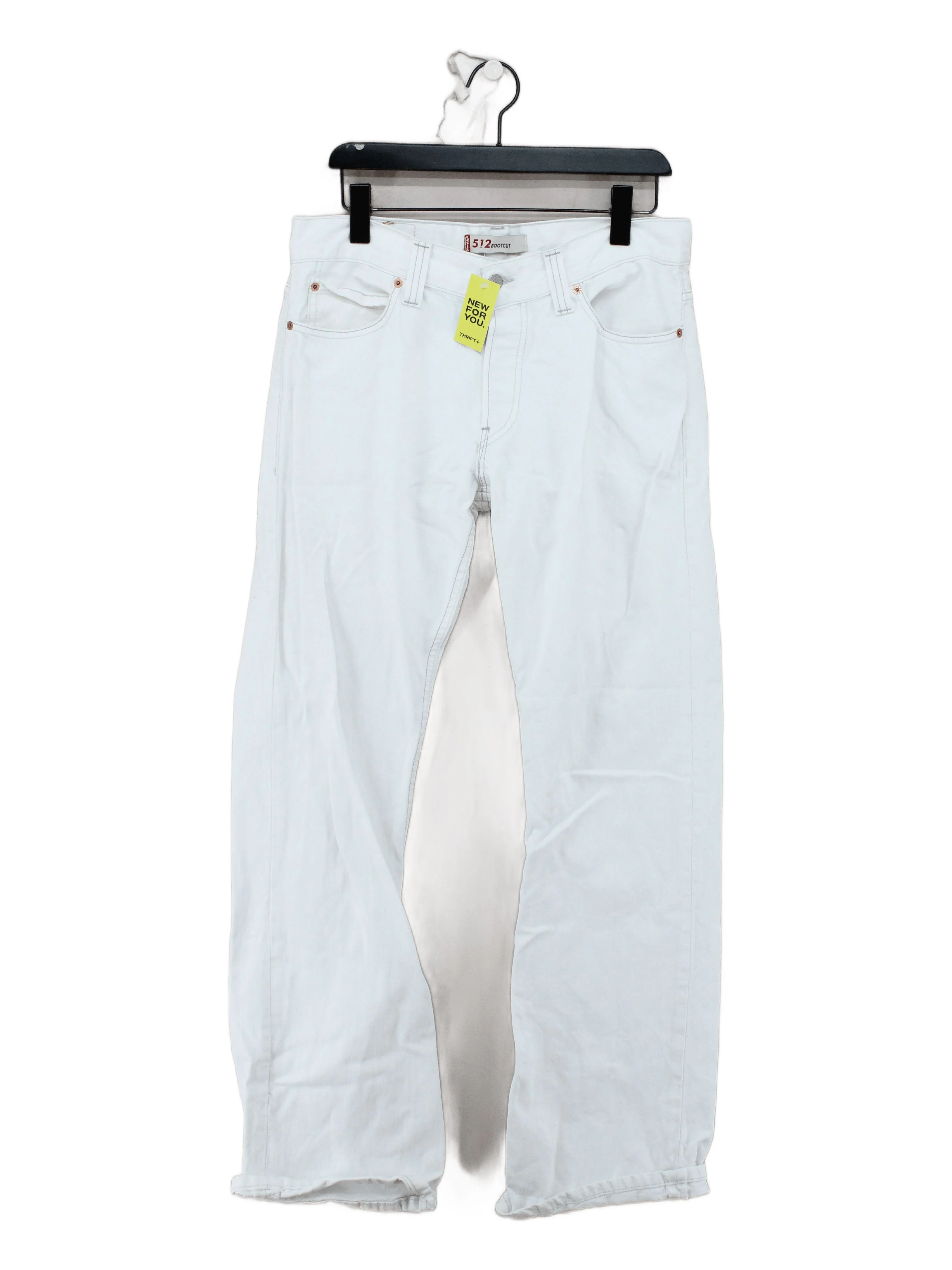 Levi’s Men's Jeans W 33 in; L 34 in White Cotton with Elastane Straight